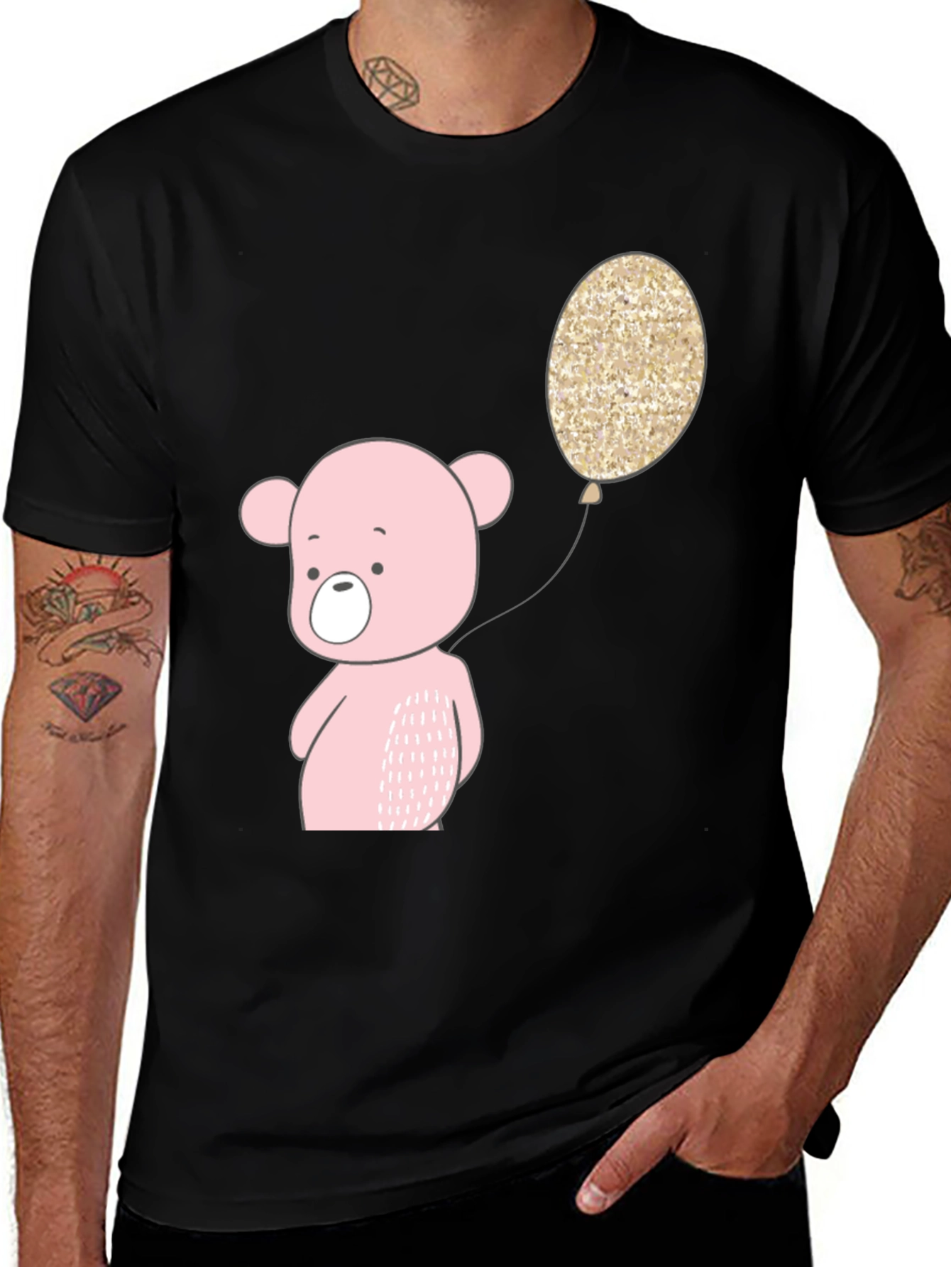 Variant 20 of Cute Bear with Balloon Graphic Tee