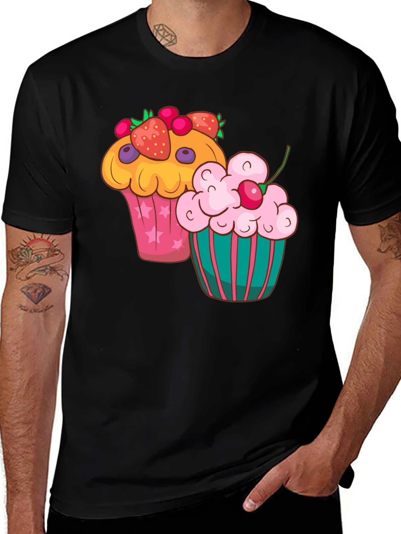 Variant 16 of Cupcake Graphic T-Shirt - Fun Dessert Tee