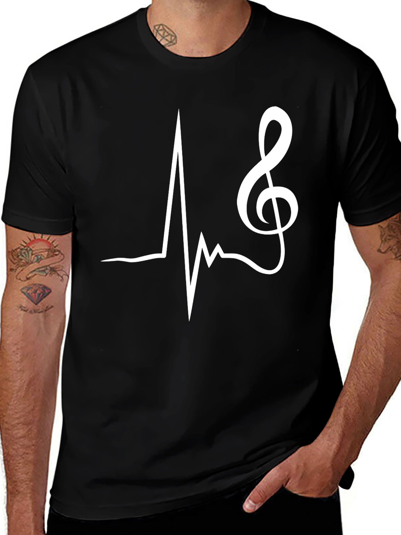 Variant 12 of Music Lover's Heartbeat T-Shirt