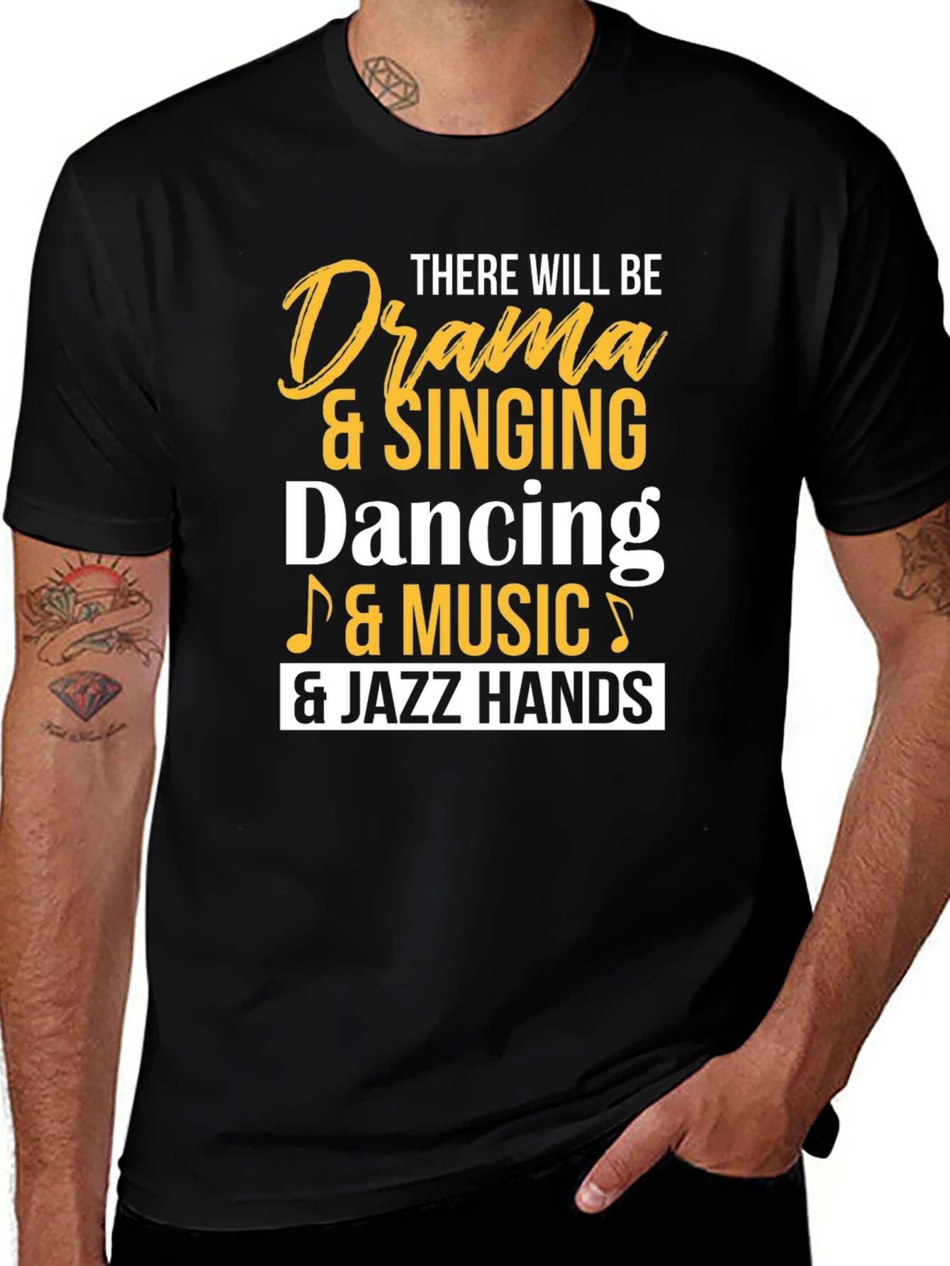 Variant 23 of Drama, Dancing, Music T-Shirt - Black