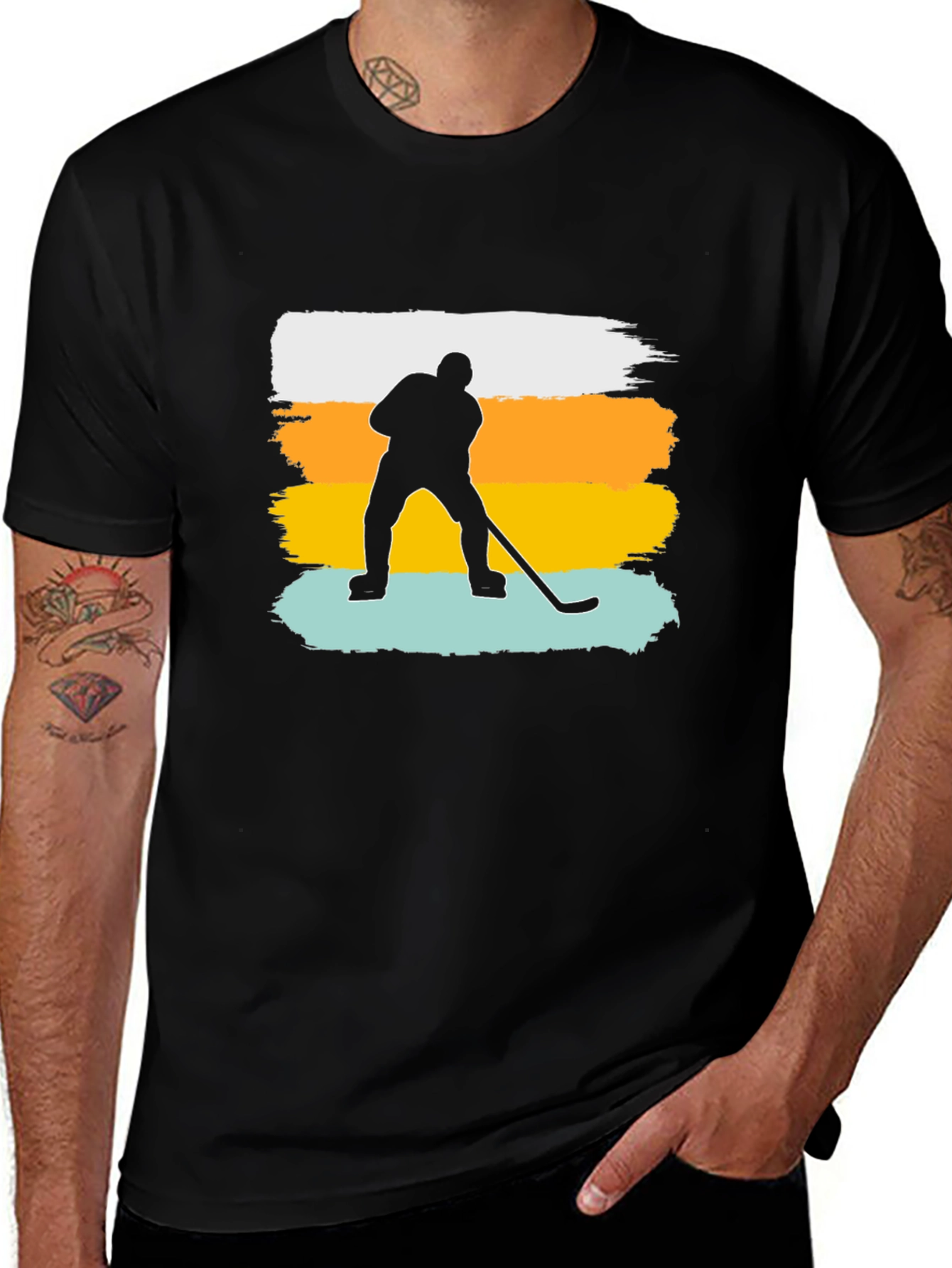Variant 21 of Hockey Player Graphic T-Shirt