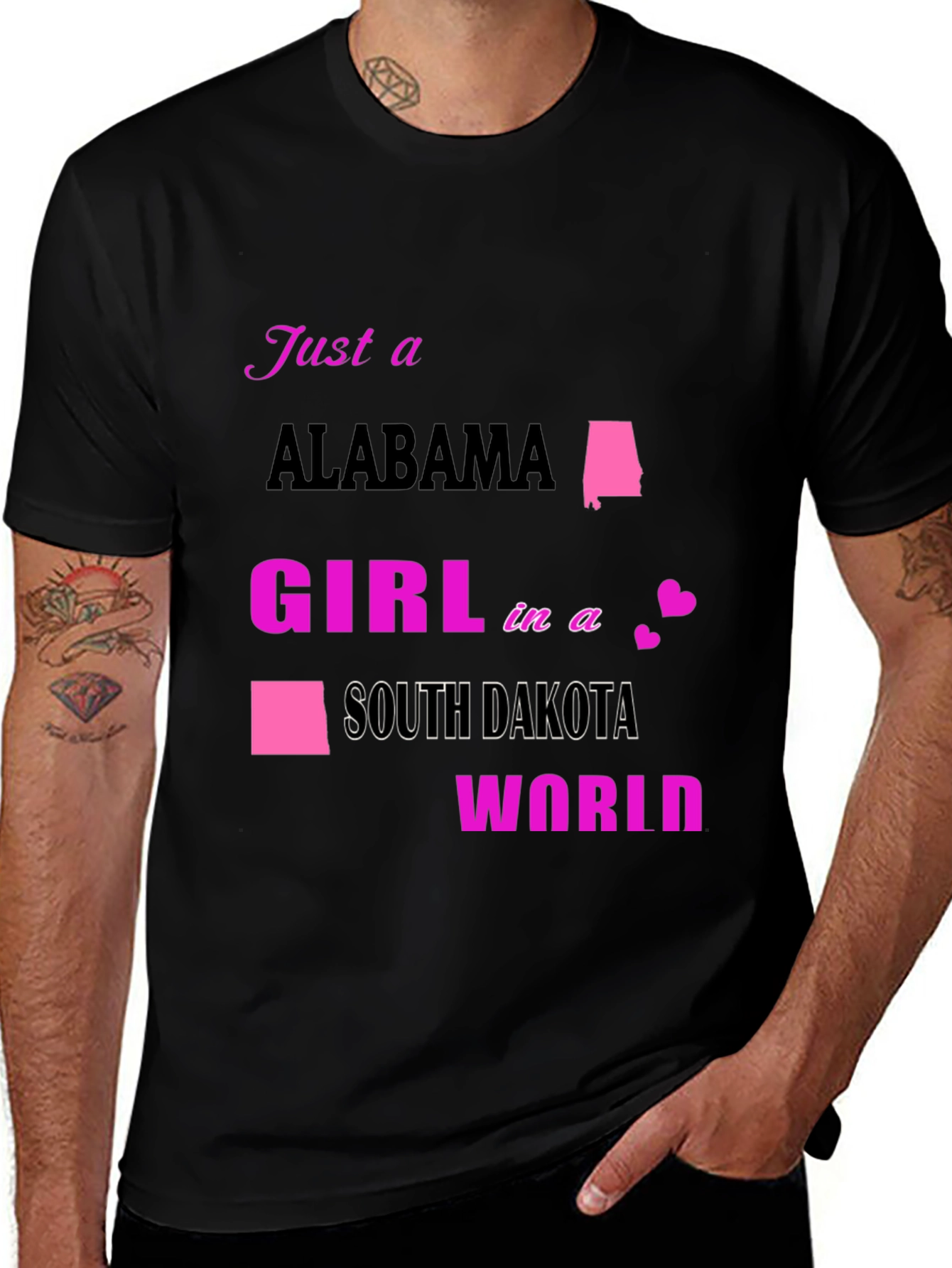 Alabama Girl in a South Dakota World T-Shirt