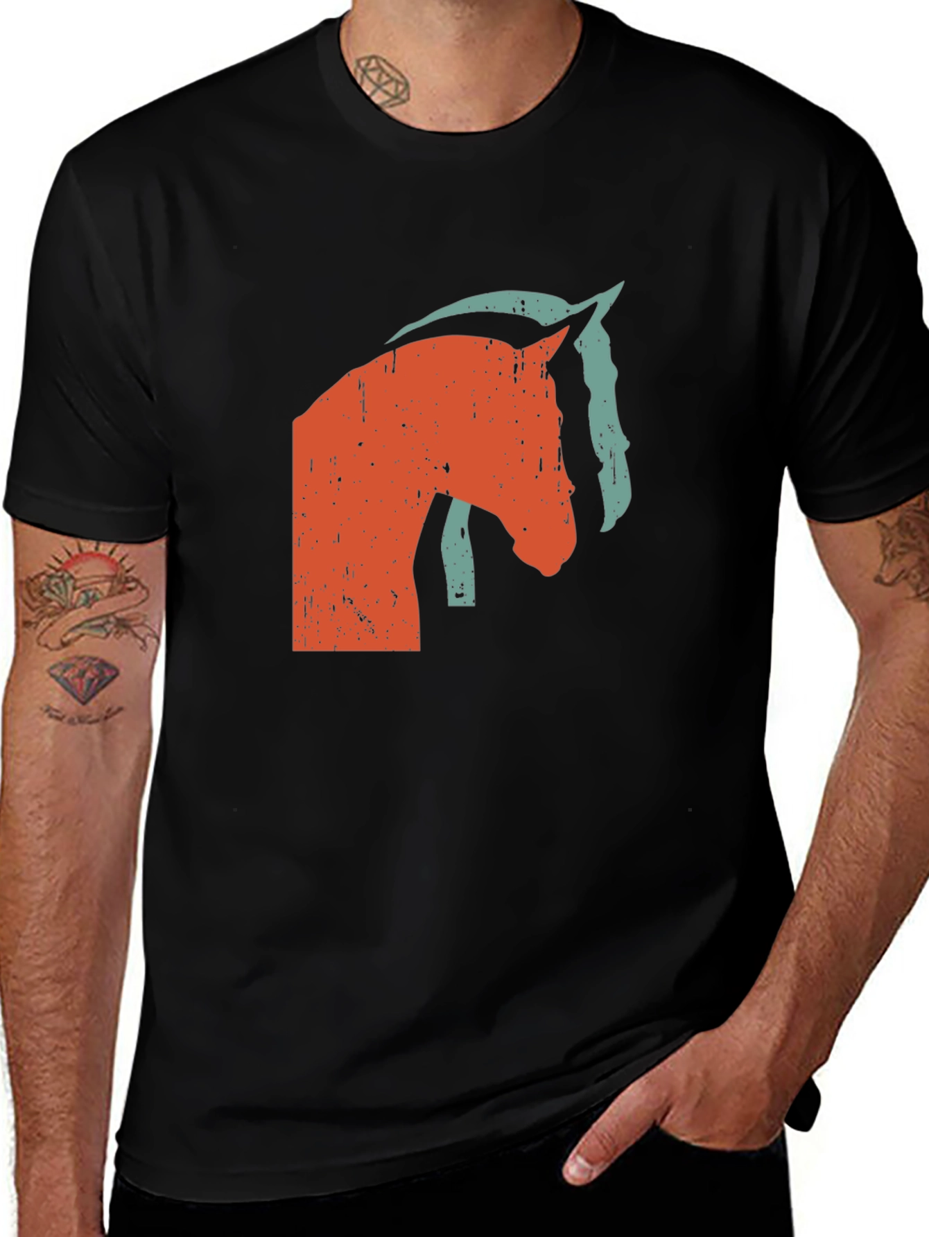 Variant 30 of Vintage Horse Head Graphic T-Shirt