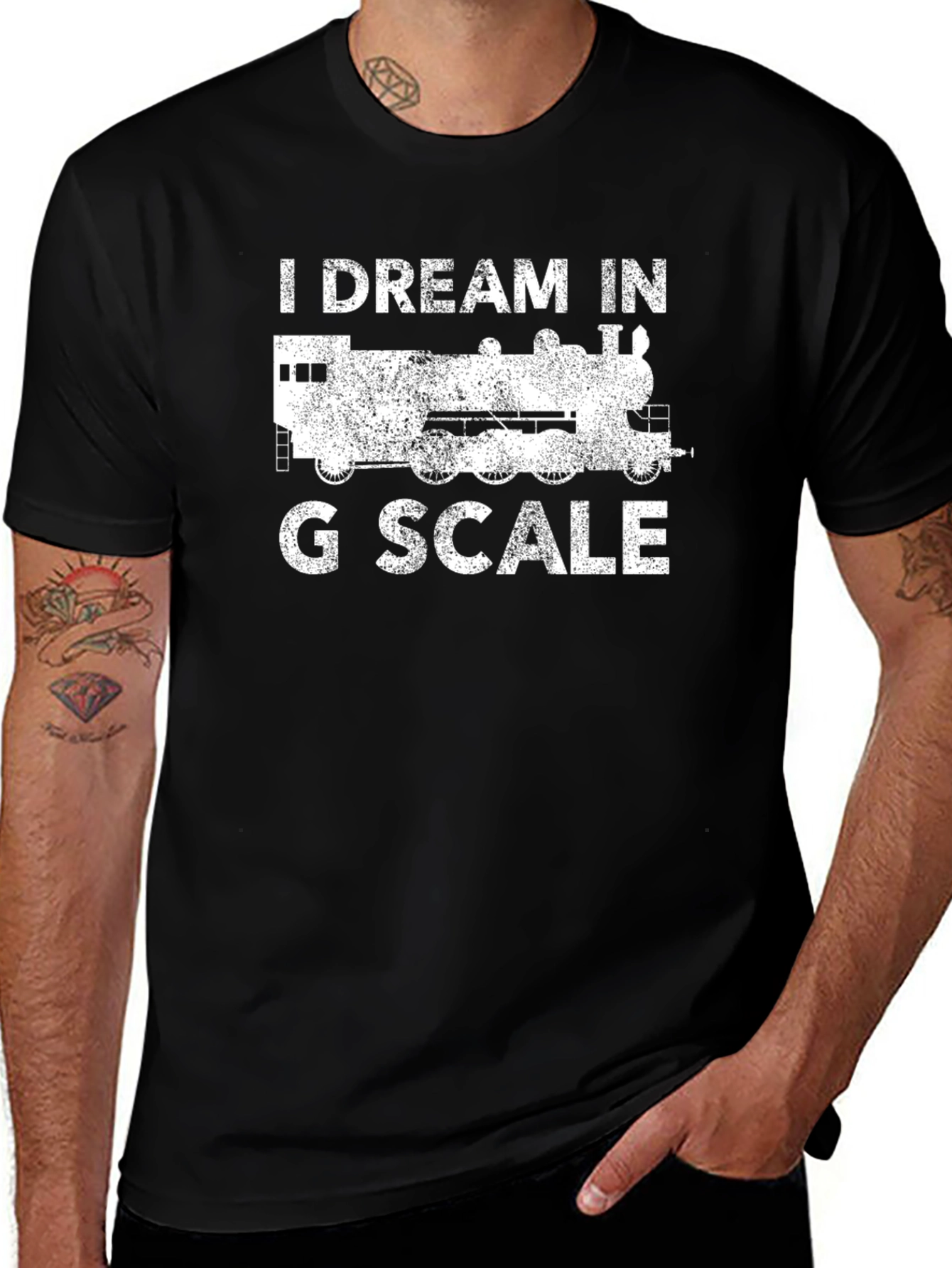 Variant 6 of I Dream In G Scale Train Graphic Tee