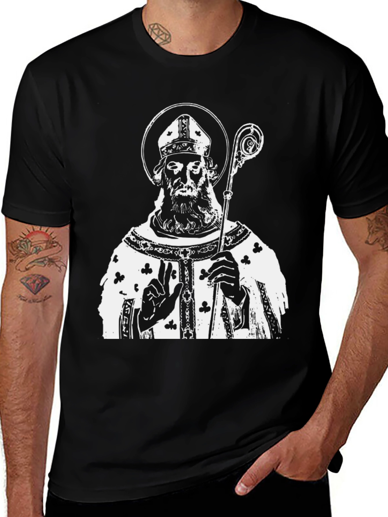 Variant 24 of Saint Graphic Tee - Black Cotton T-Shirt