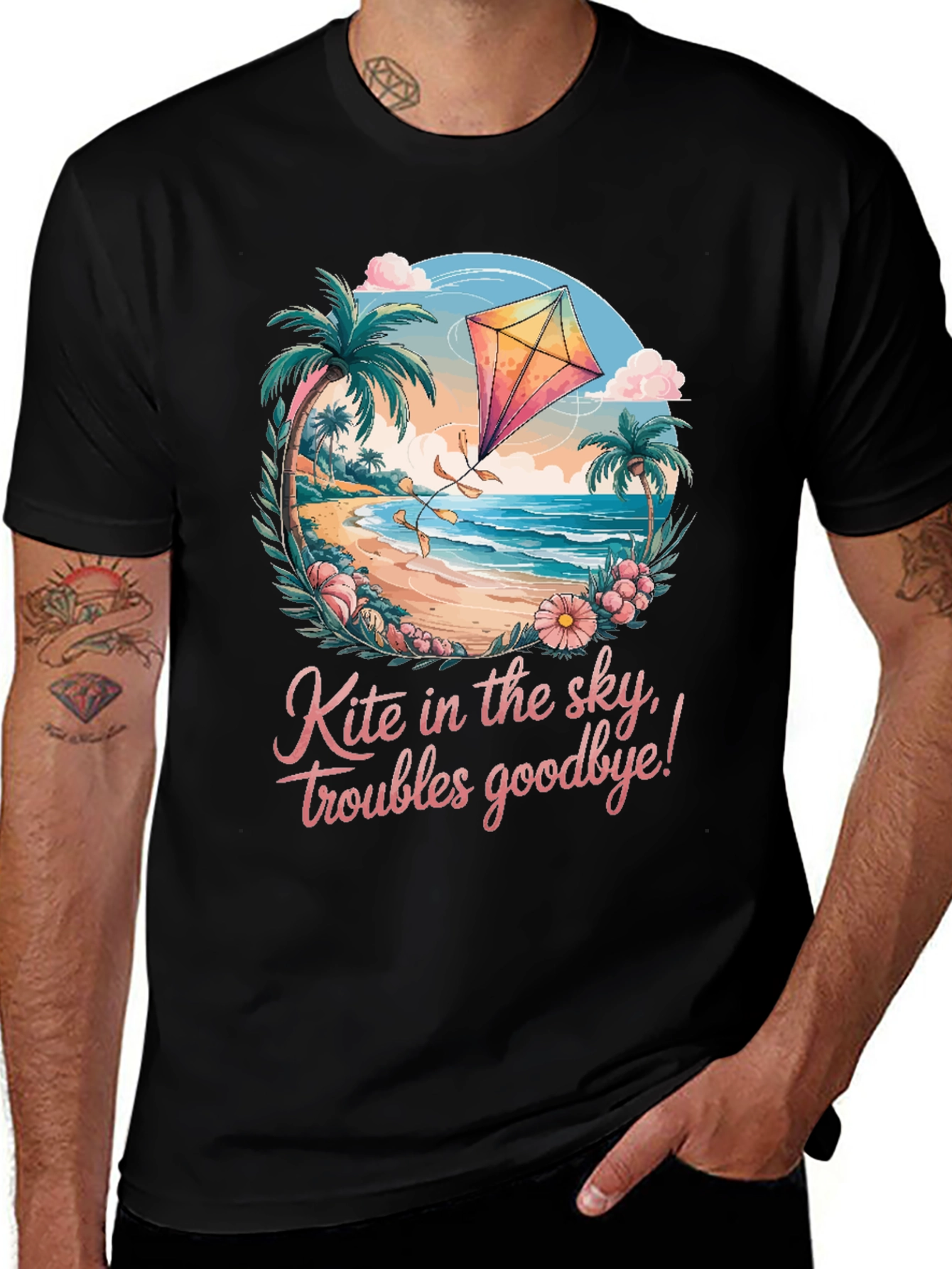 Kite in the Sky Graphic Tee - Beach Vibes