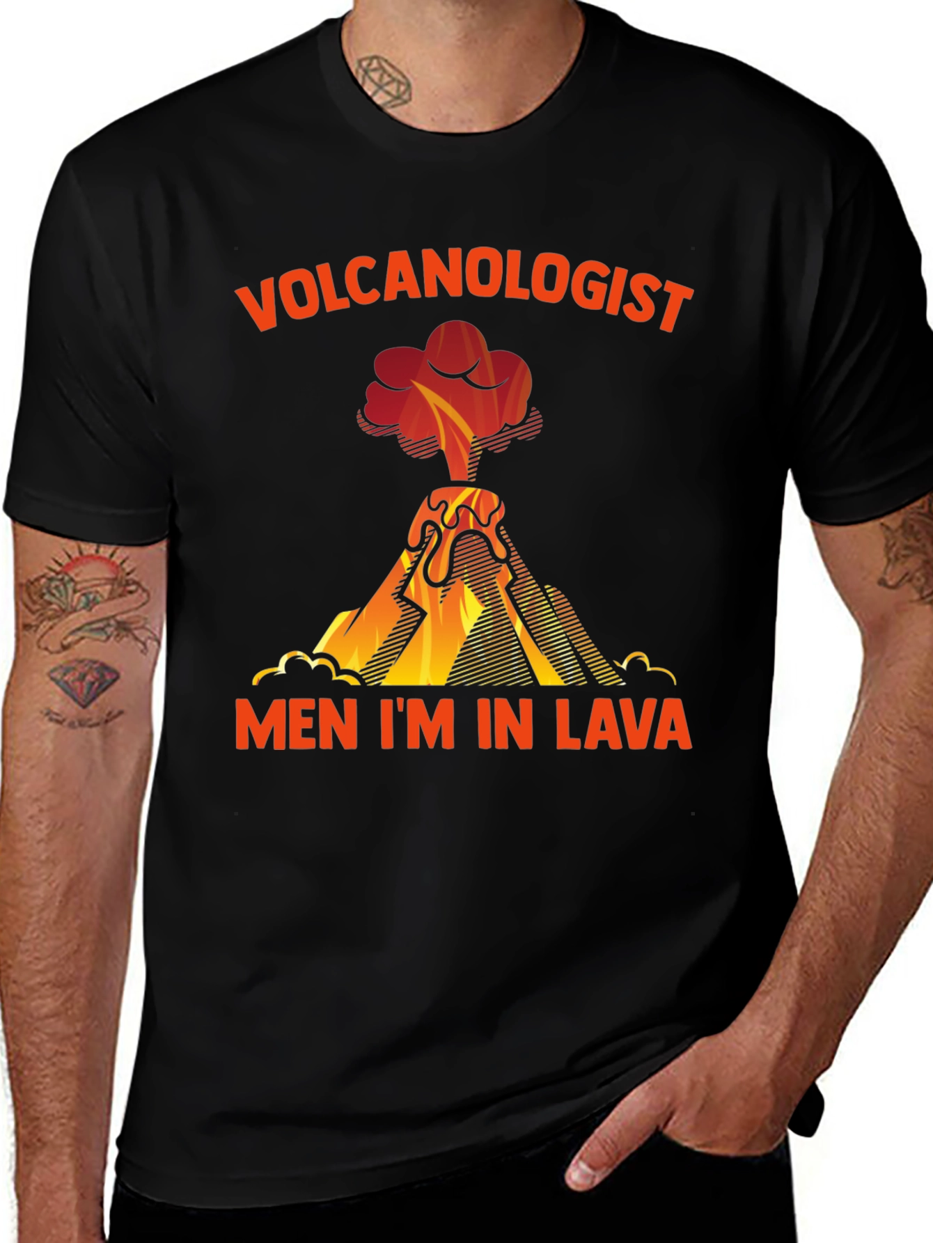 Variant 25 of Volcanologist Lava Graphic T-Shirt