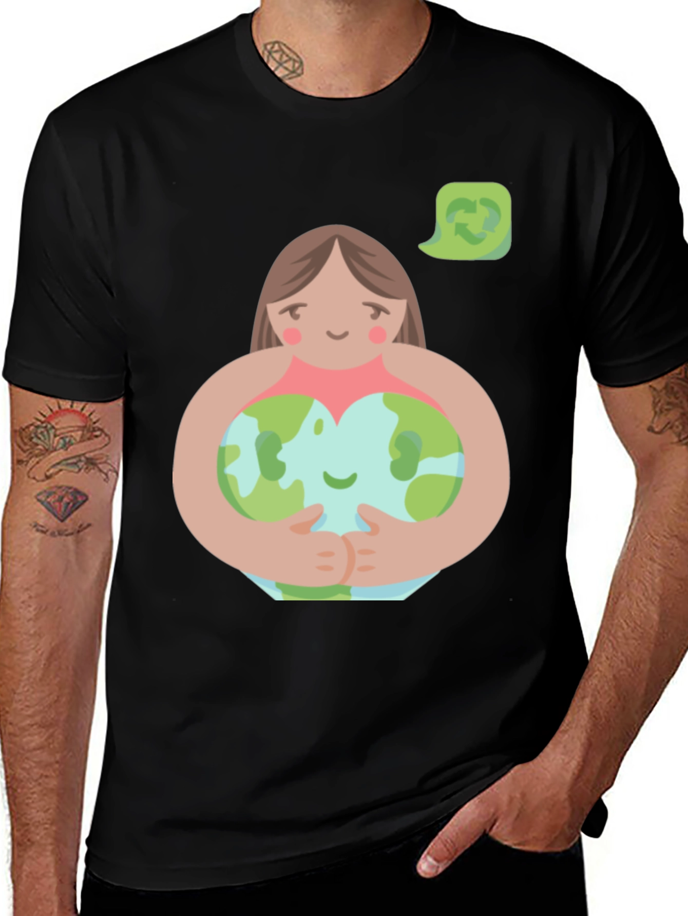 Variant 9 of Earth Lover T-Shirt - Hug the Planet