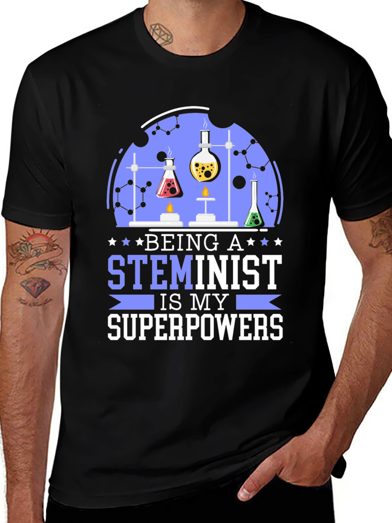 STEMinist Superpowers Graphic T-Shirt
