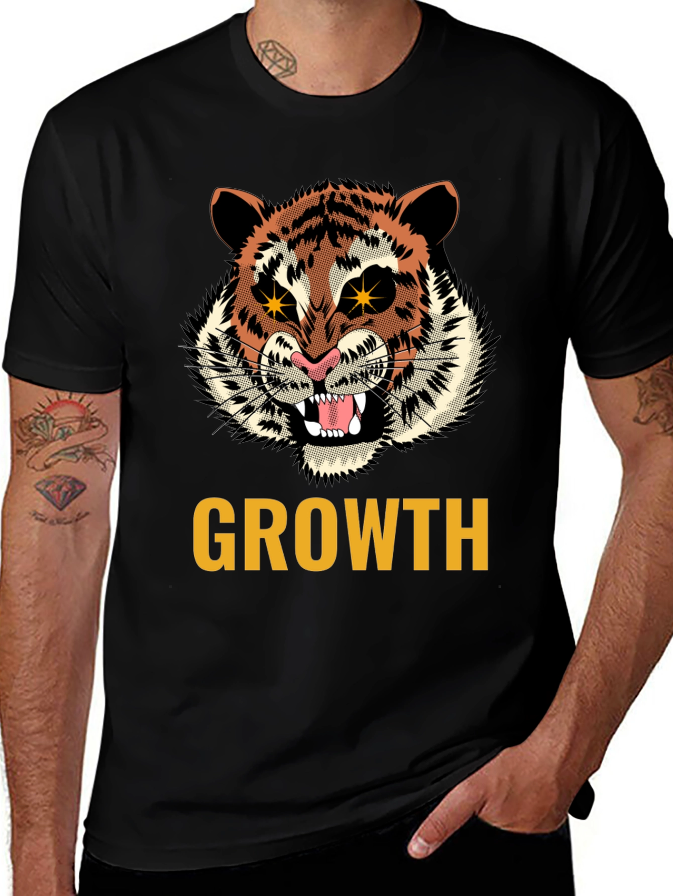 Variant 14 of Tiger Growth T-Shirt - Fierce and Bold Design