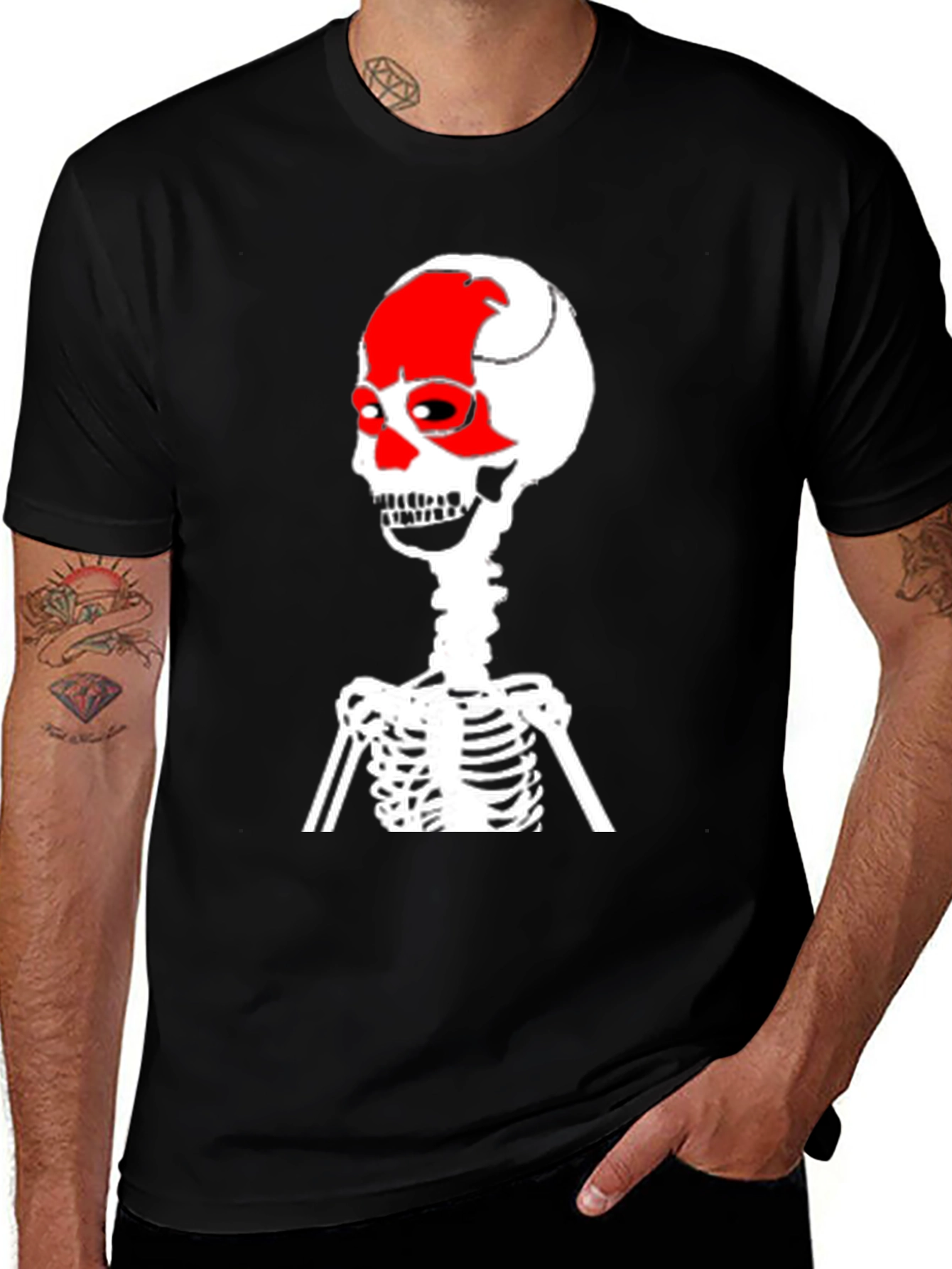 Variant 14 of Skull & Bones Black Graphic T-Shirt