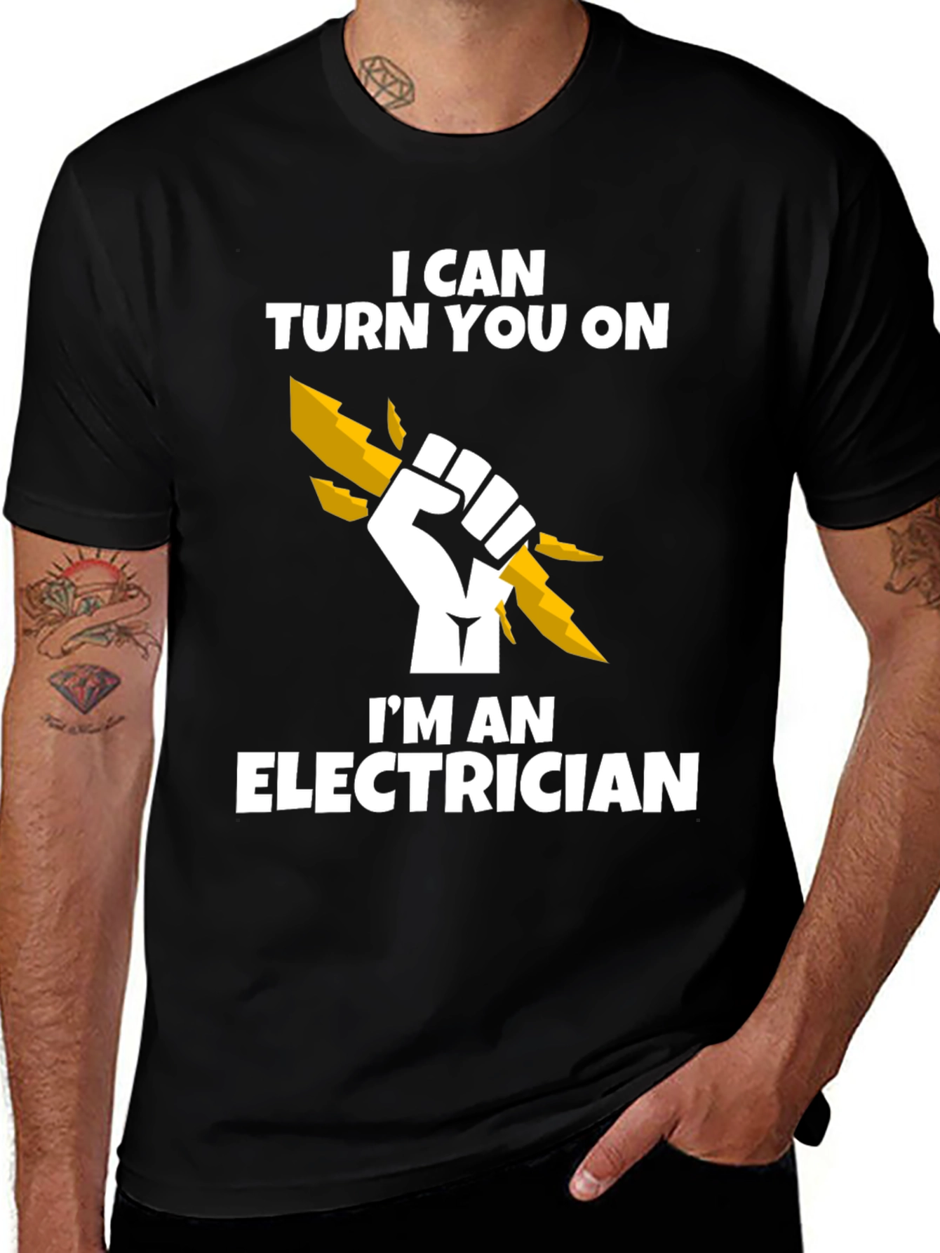 Variant 15 of Electrician T-Shirt - I Can Turn You On Funny Tee
