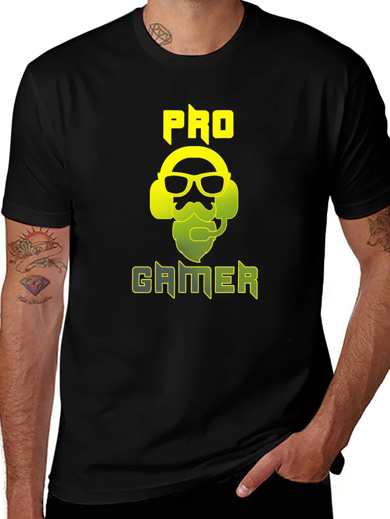 Variant 13 of Pro Gamer Graphic Tee - Black Cotton Blend Shirt
