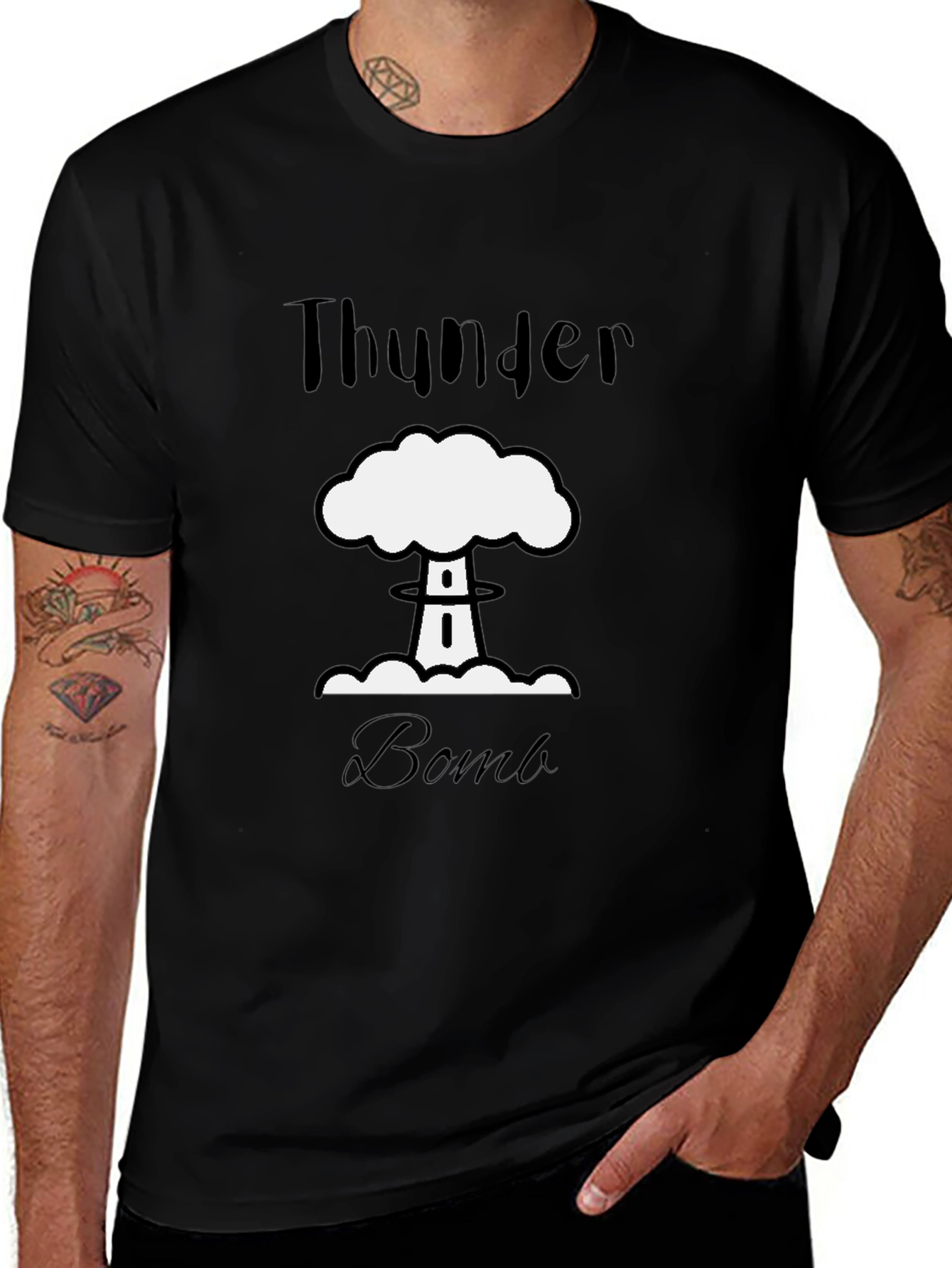 Variant 29 of Thunder Bomb Graphic T-Shirt - Black