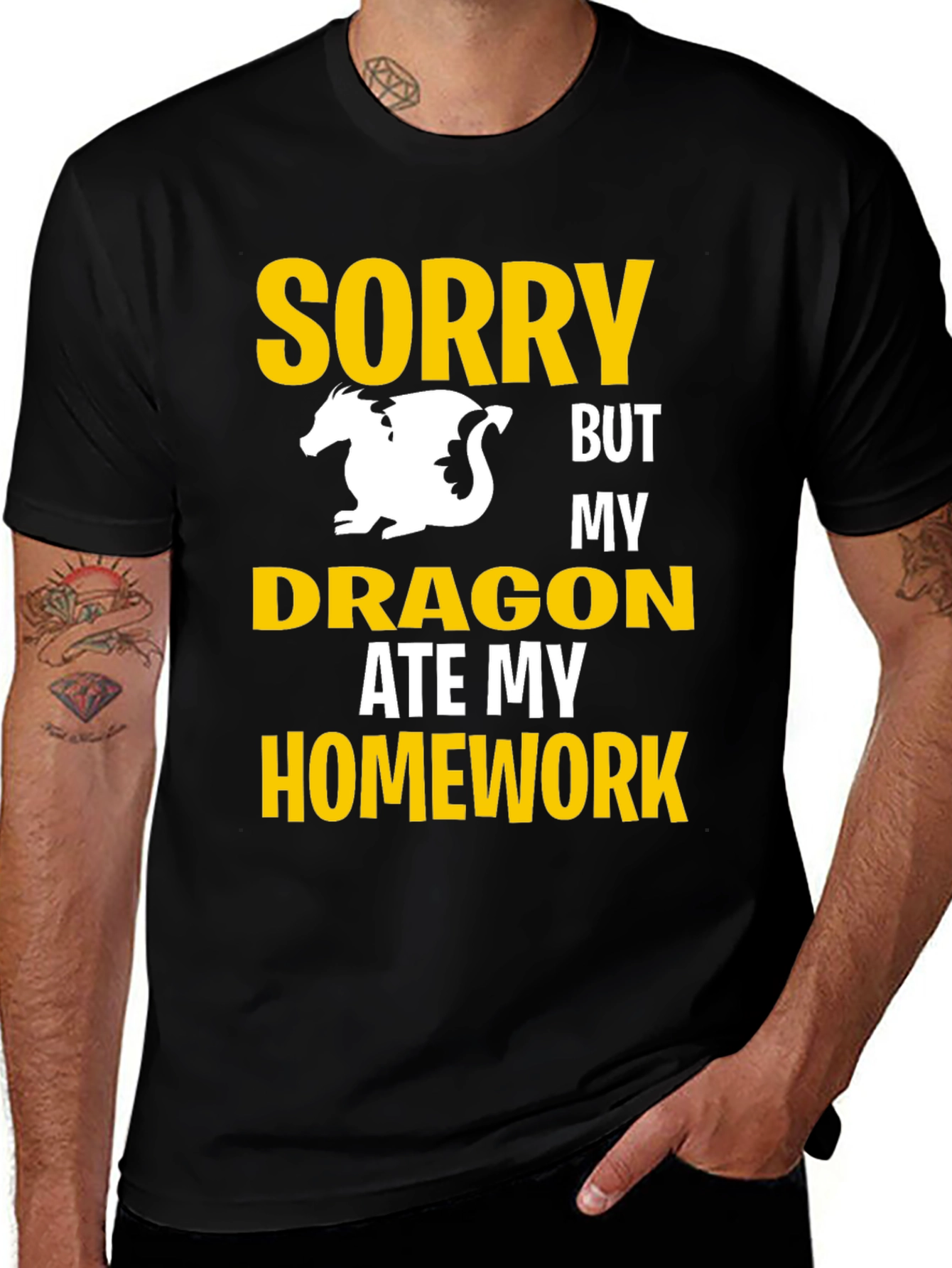 Variant 26 of Sorry My Dragon Ate My Homework Graphic T-Shirt