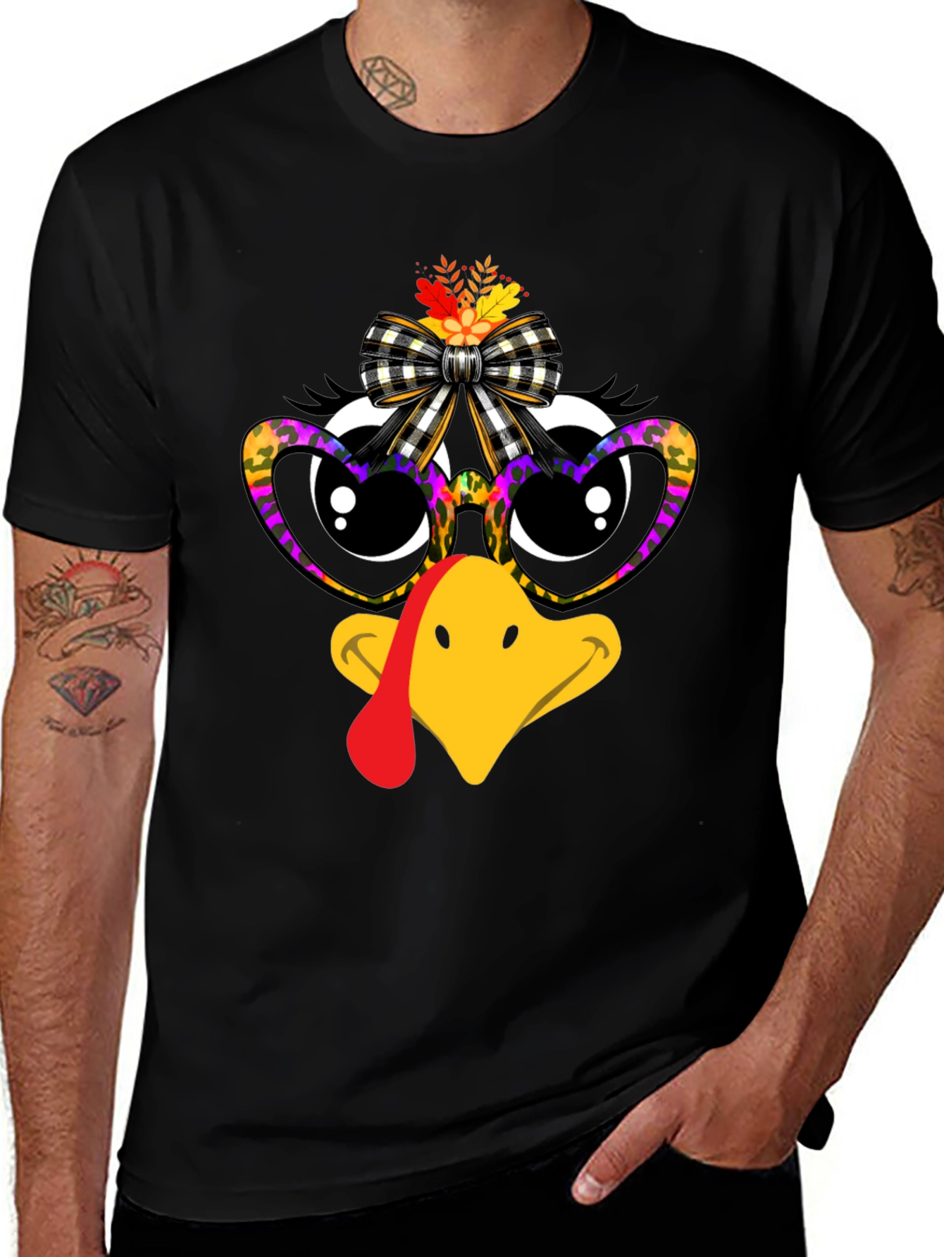 Variant 8 of Thanksgiving Turkey Face Graphic Tee
