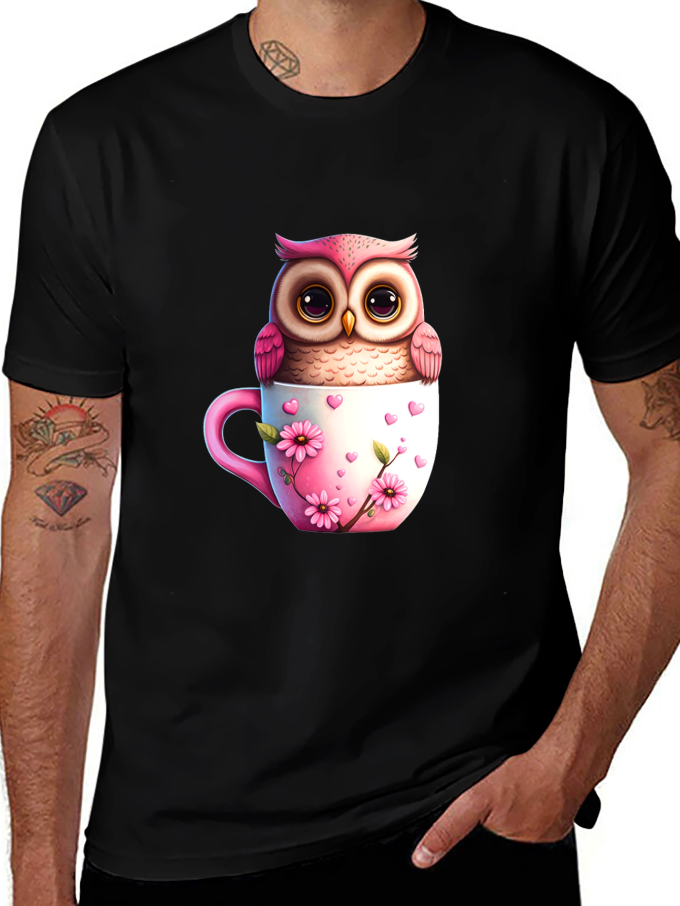 Variant 12 of Owl in a Cup Graphic Tee