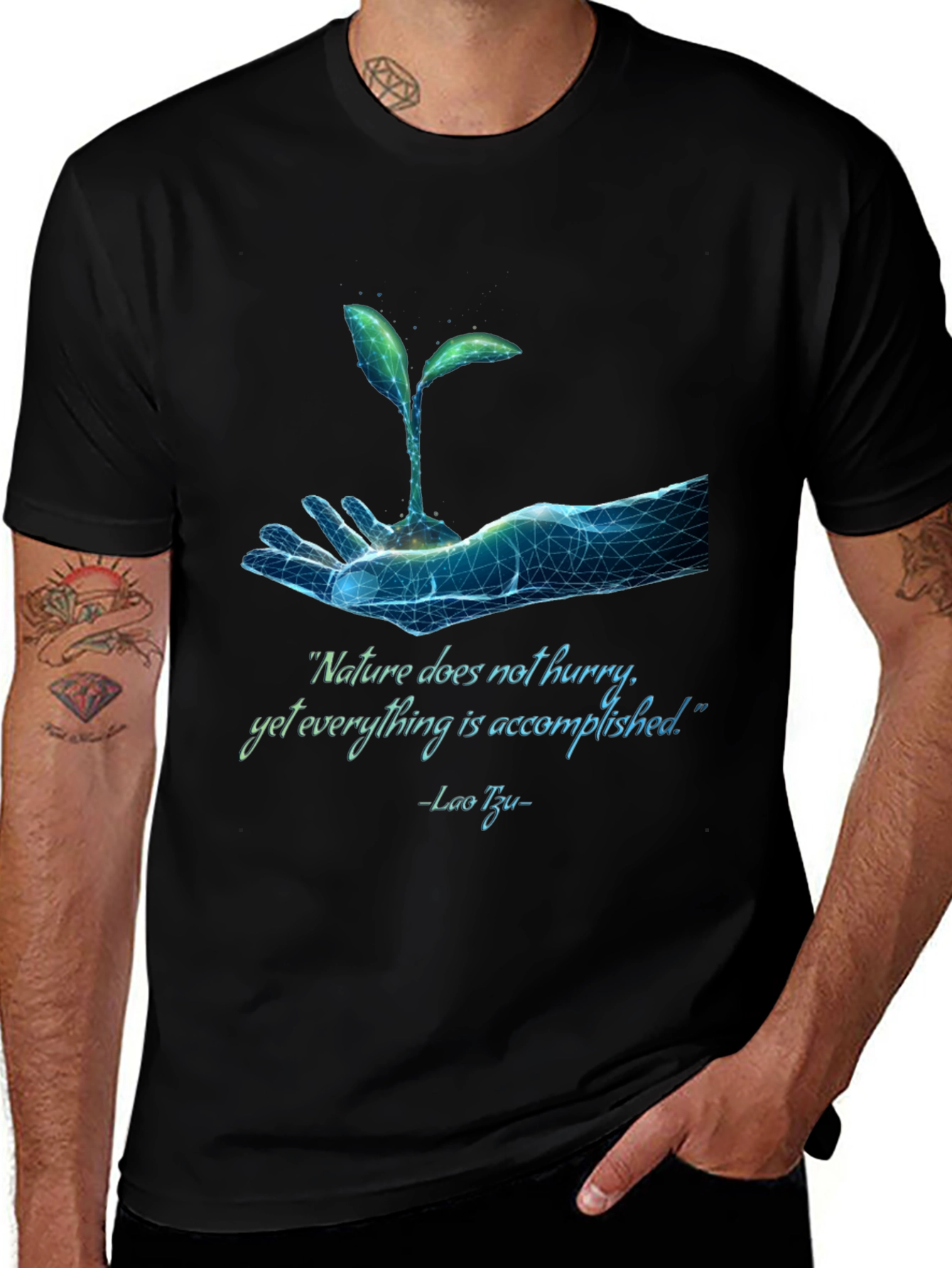 Variant 27 of Nature's Wisdom T-Shirt - Lao Tzu Quote
