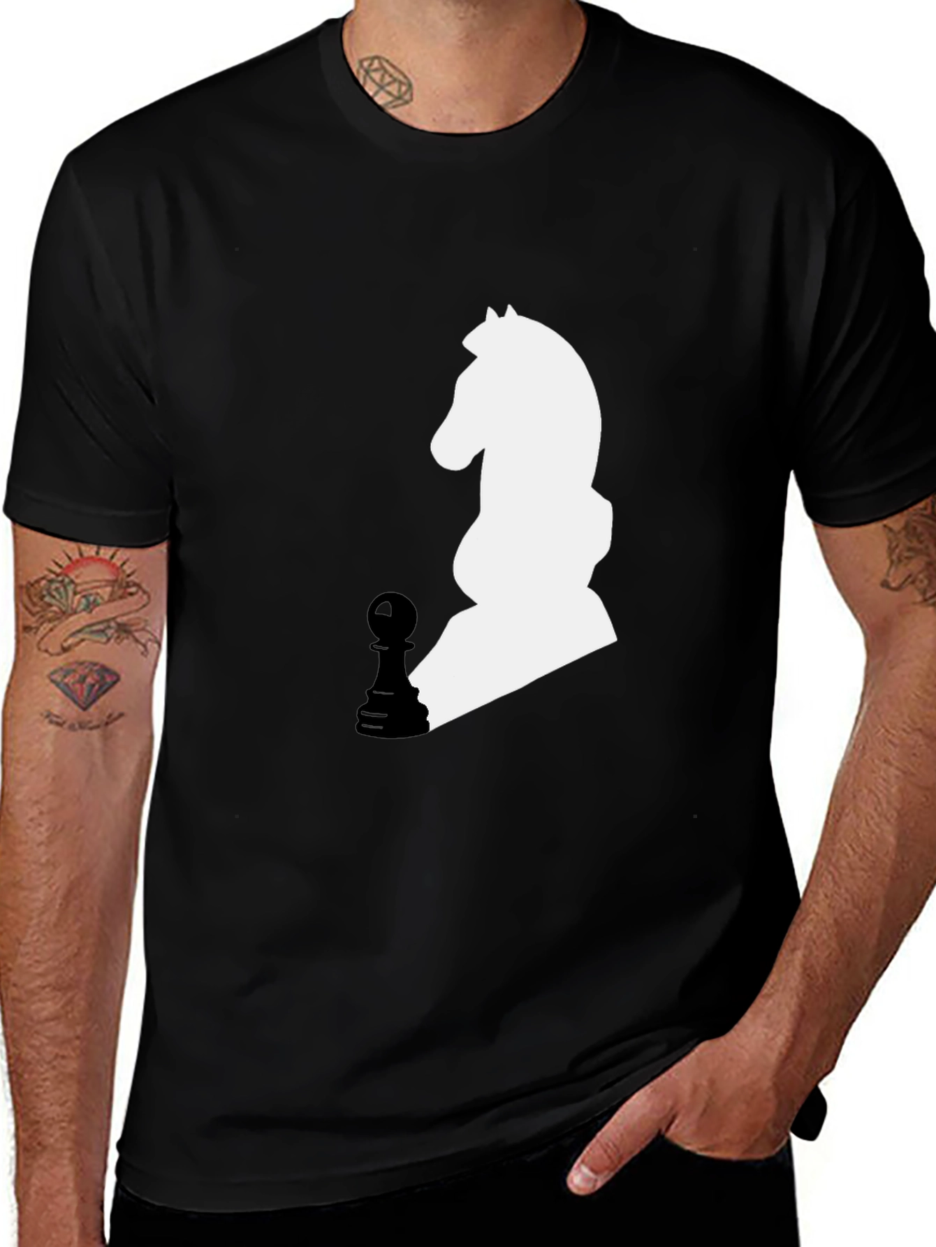 Chess Knight & Pawn Graphic Tee