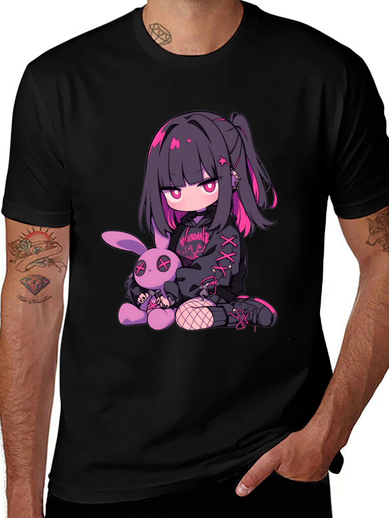Variant 15 of Anime Girl & Bunny Graphic Tee