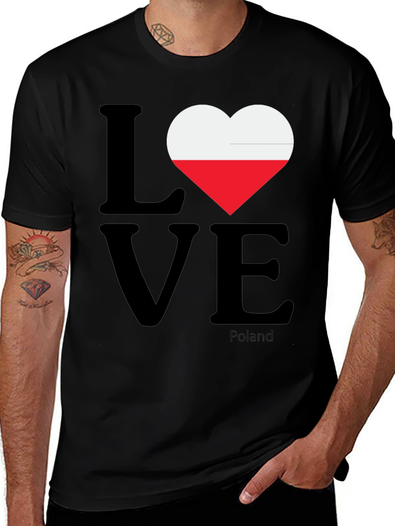 Poland Love Flag Heart T-Shirt