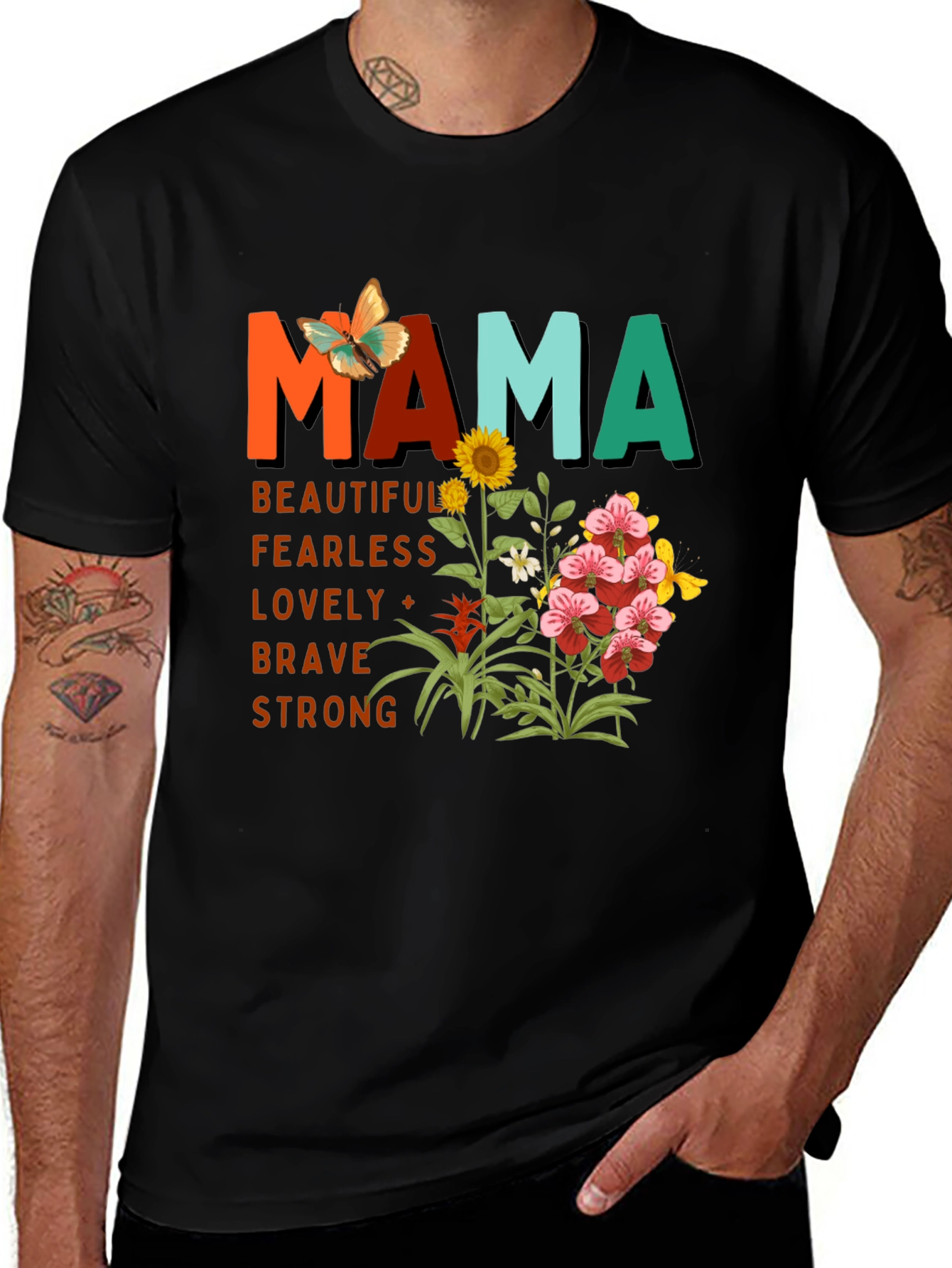 Floral Mama Graphic Tee - Mother's Day Gift