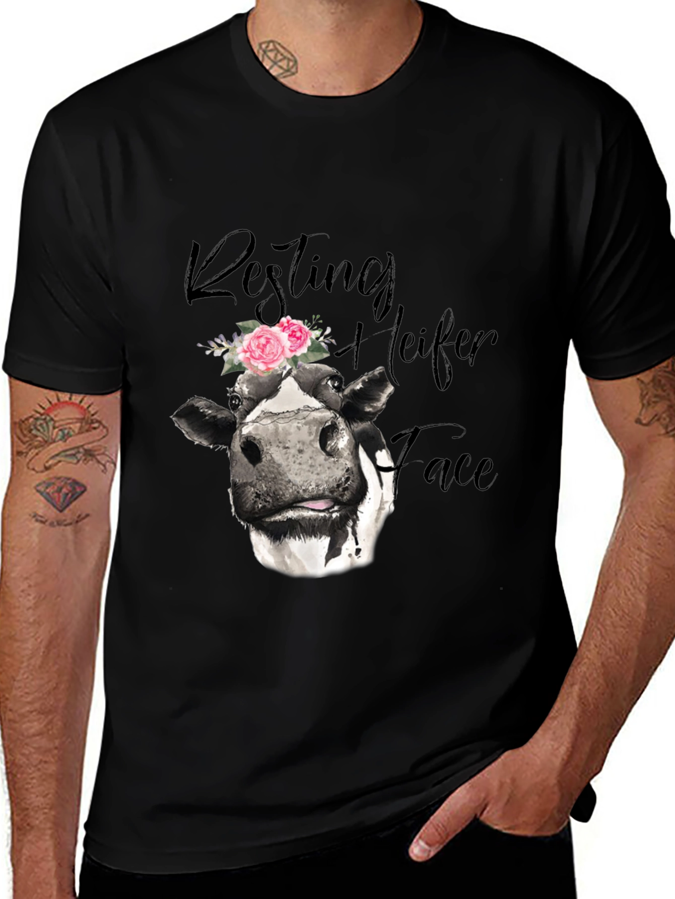 Variant 22 of Resting Heifer Face Graphic Tee