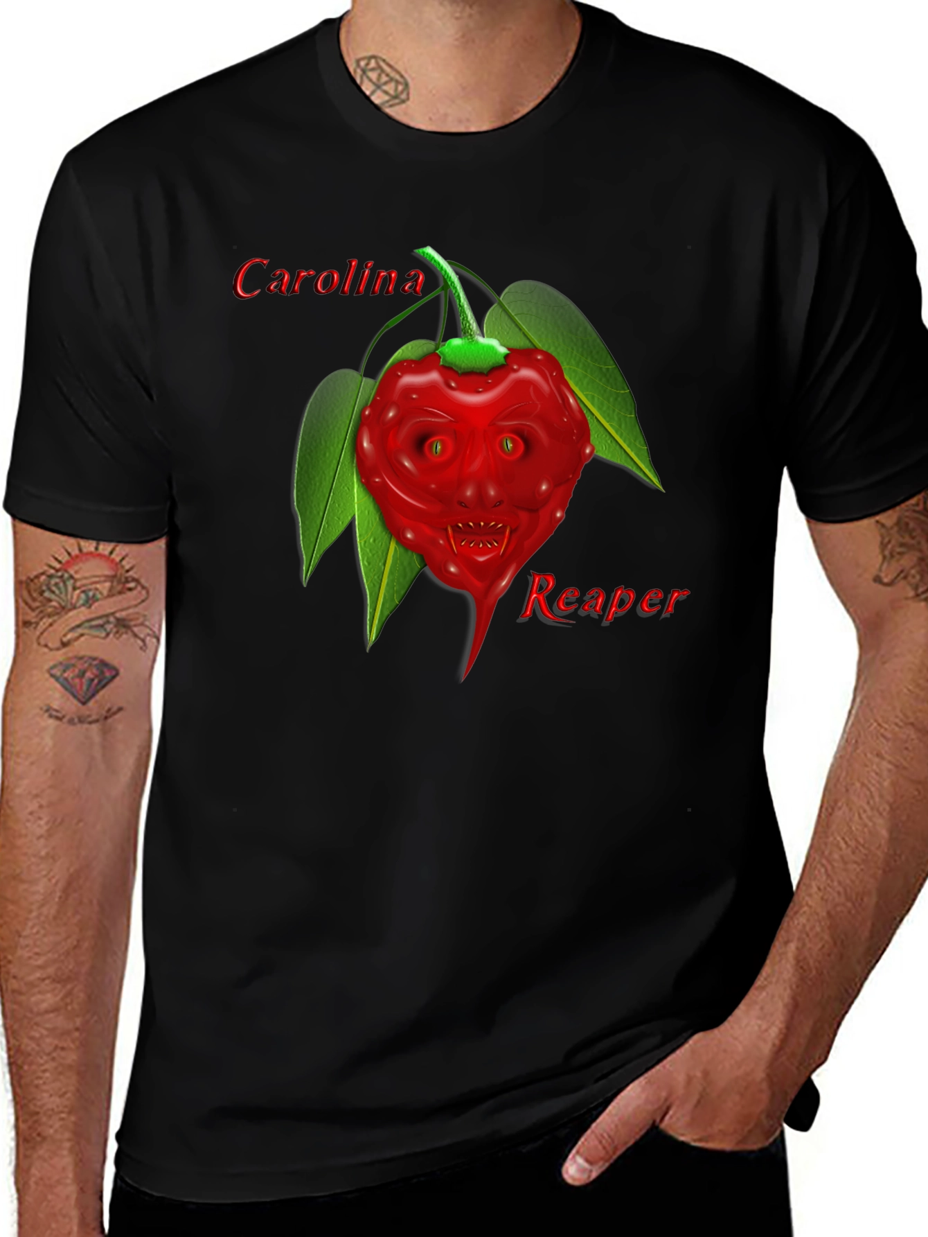 Variant 8 of Carolina Reaper Graphic Tee - Spicy Pepper Design