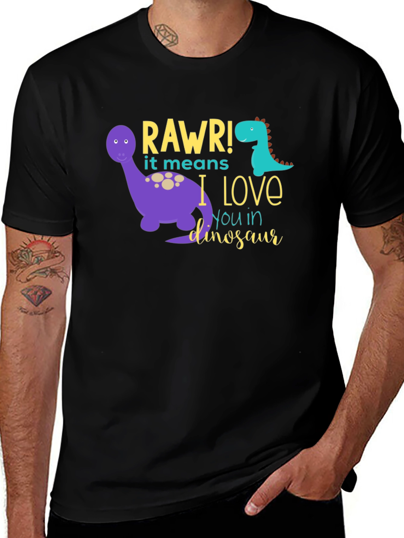 Variant 10 of Dinosaur "Rawr!" Love T-Shirt