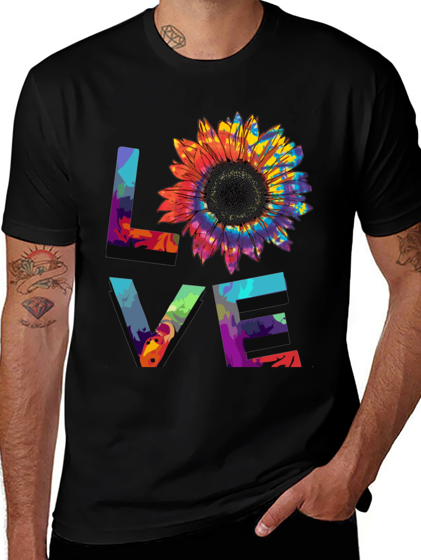 Variant 14 of Sunflower LOVE Graphic Tee - Colorful T-Shirt