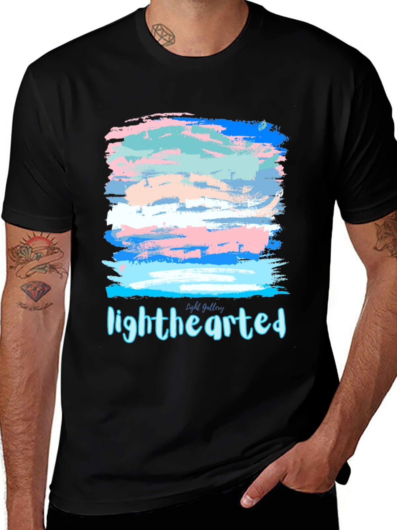 Variant 6 of Lighthearted Transgender Pride Flag T-Shirt