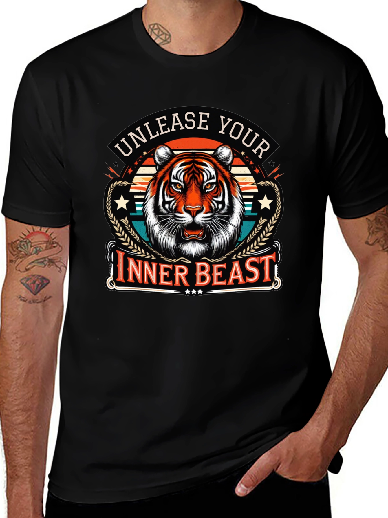Variant 30 of Unleash Your Inner Beast Tiger Graphic Tee