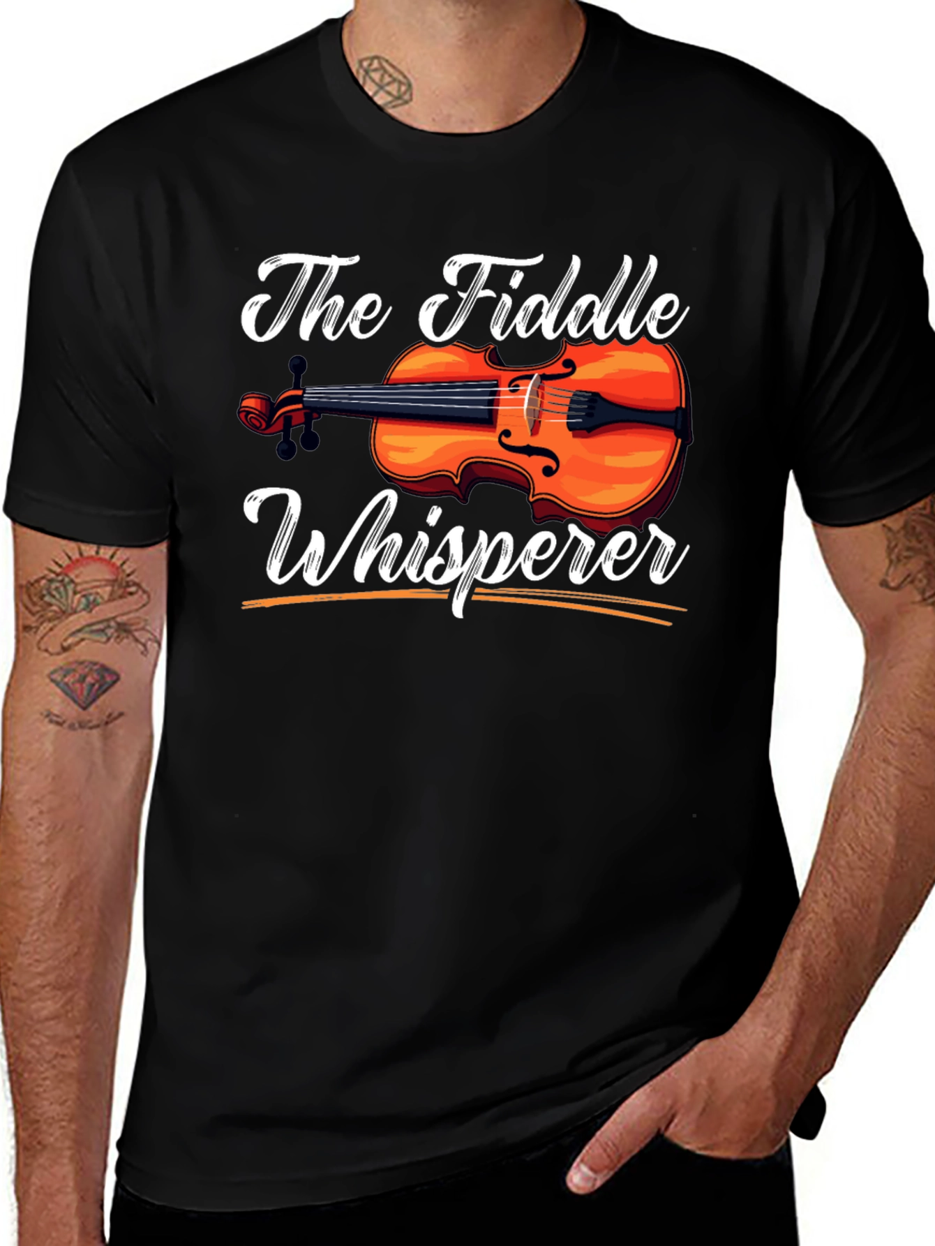 Variant 18 of The Fiddle Whisperer Black T-Shirt
