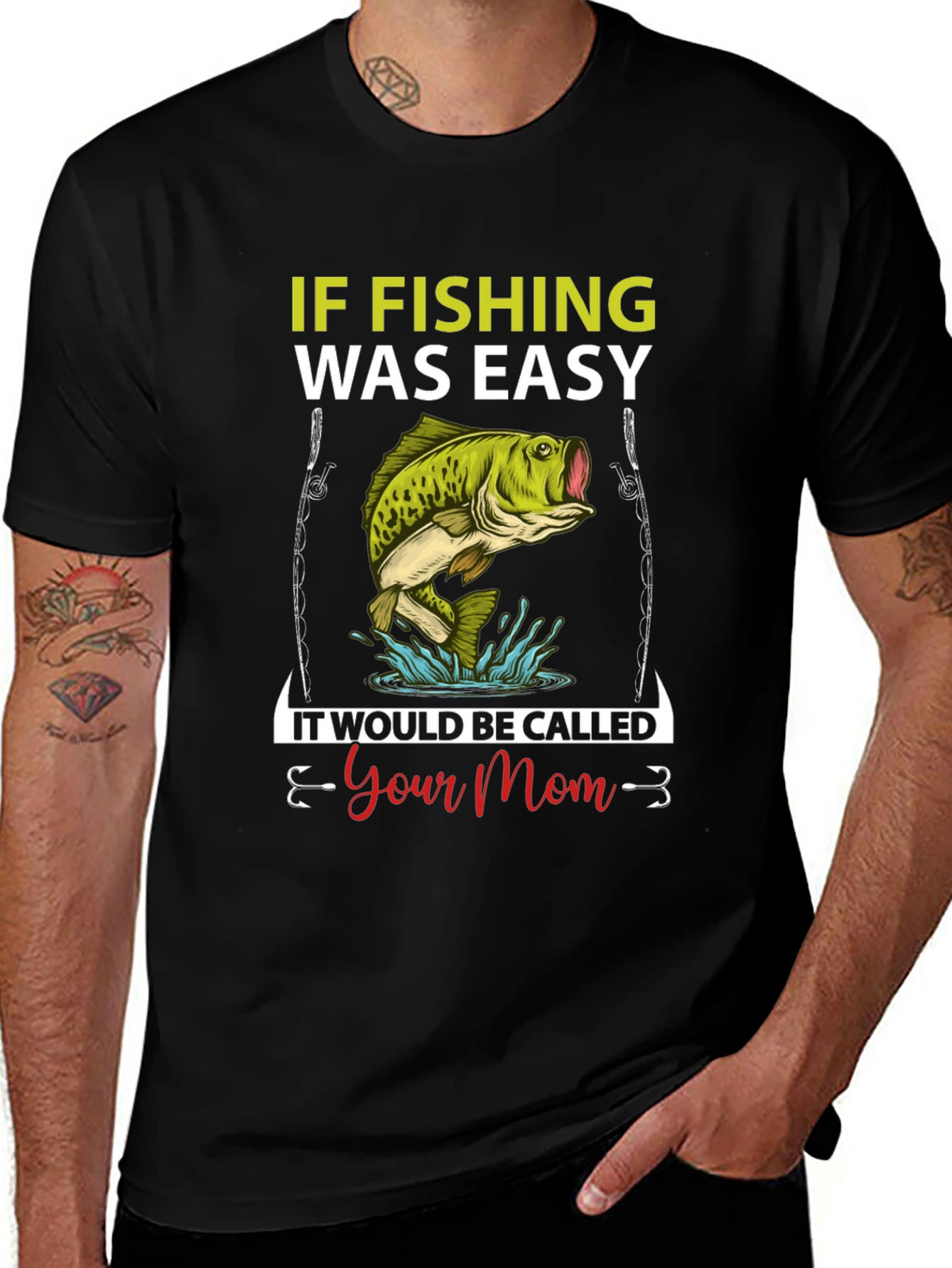Variant 24 of Fishing Graphic T-Shirt: "Your Mom" Humor