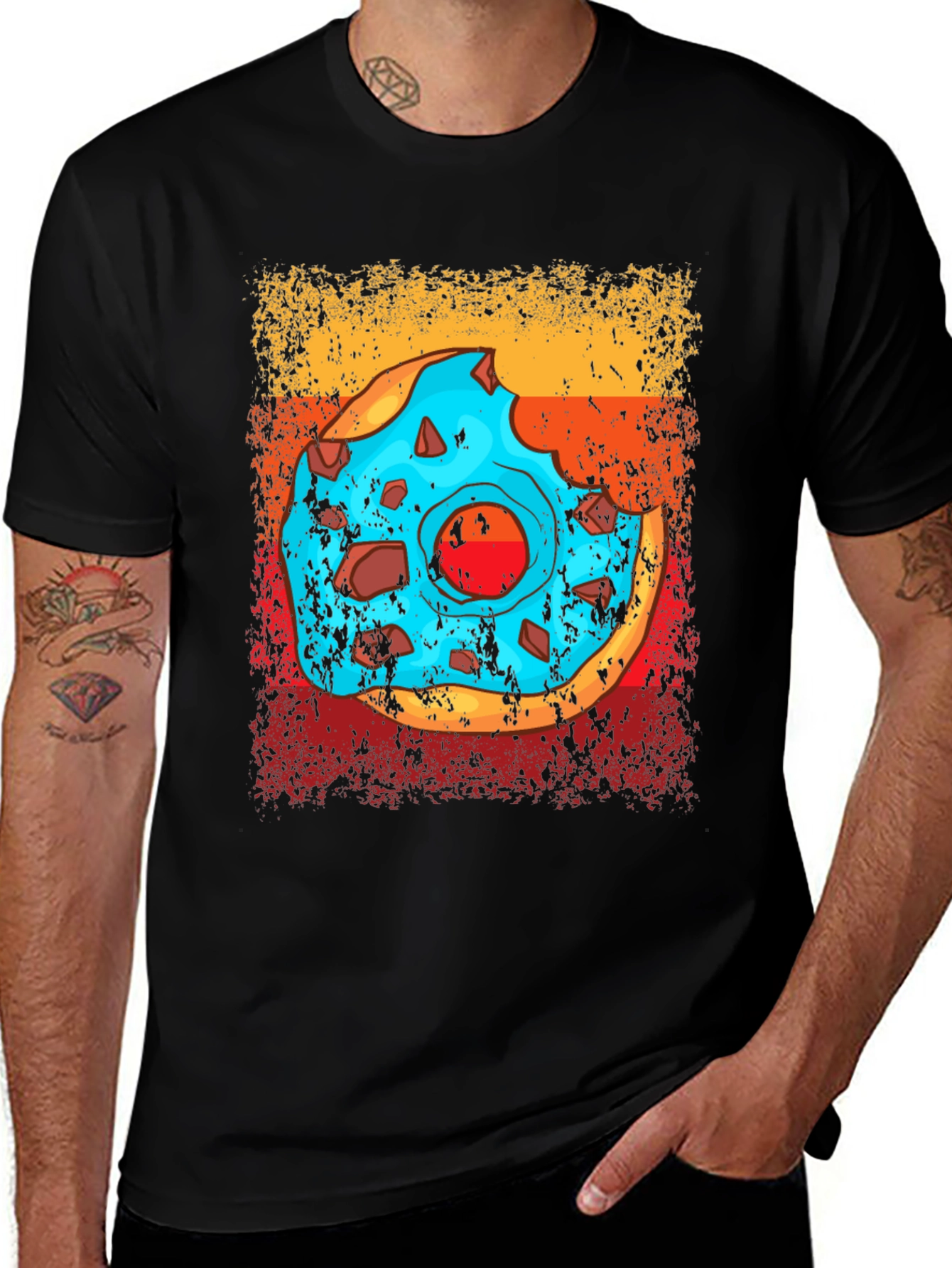 Variant 5 of Retro Donut Graphic T-Shirt