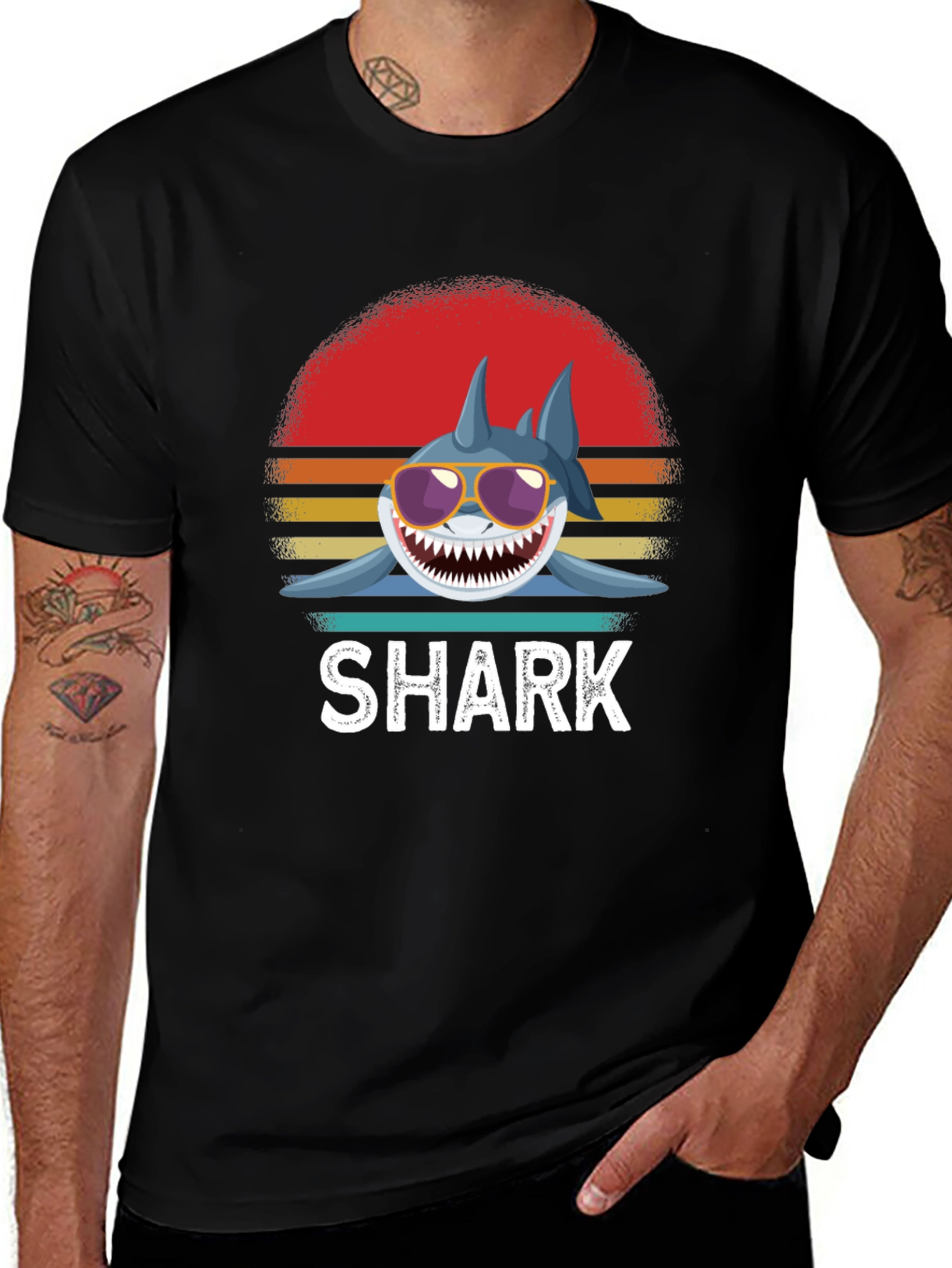 Variant 11 of Cool Retro Shark Graphic T-Shirt