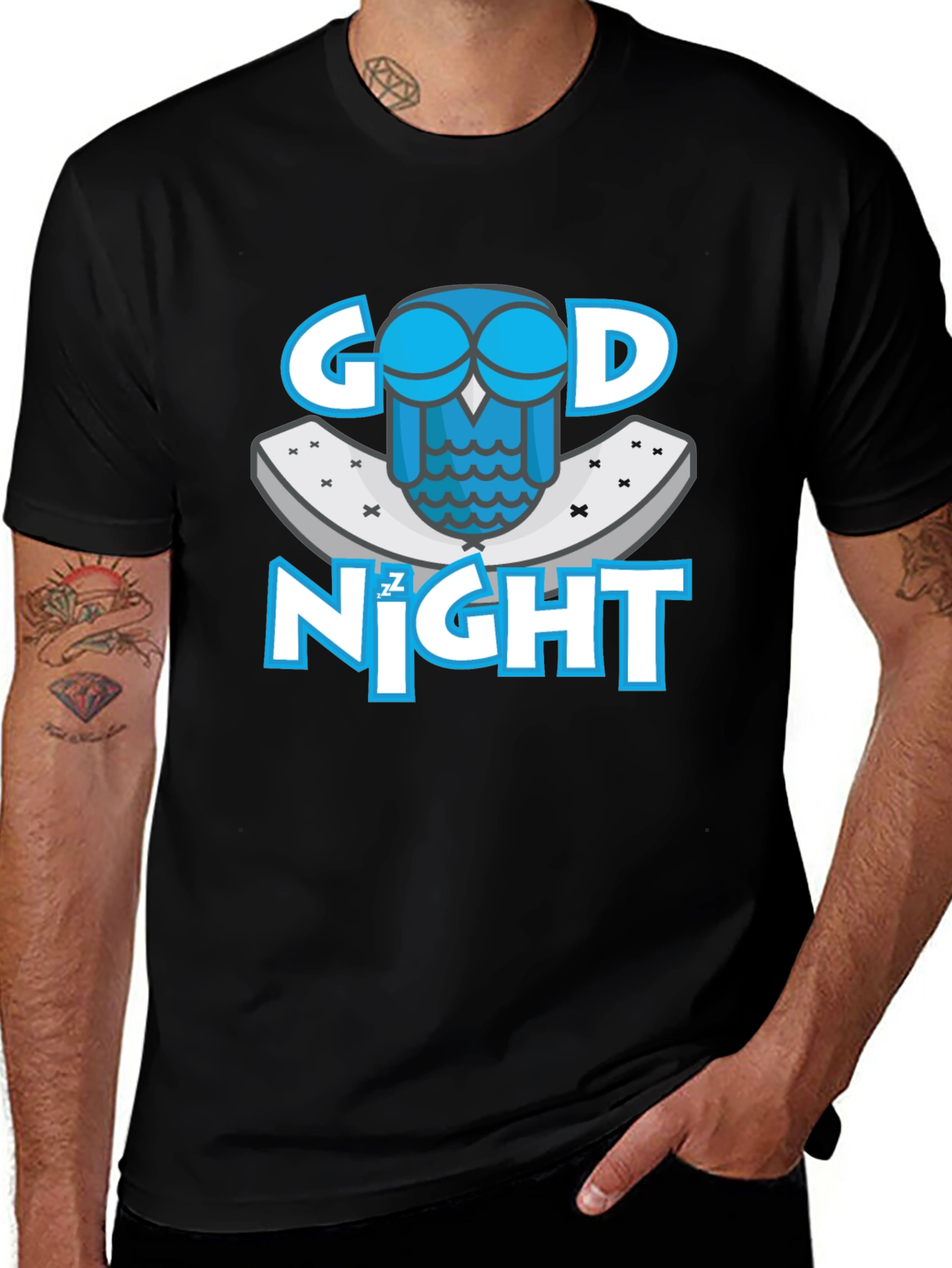 Good Night Owl Graphic T-Shirt - Stylish Sleepwear