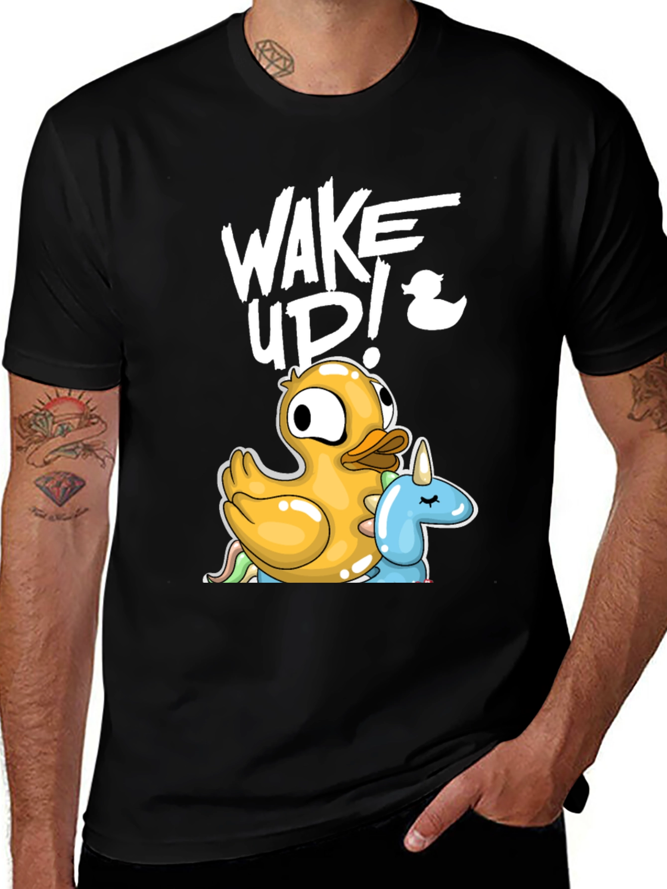 Variant 18 of Wake Up! Duck & Unicorn Graphic Tee