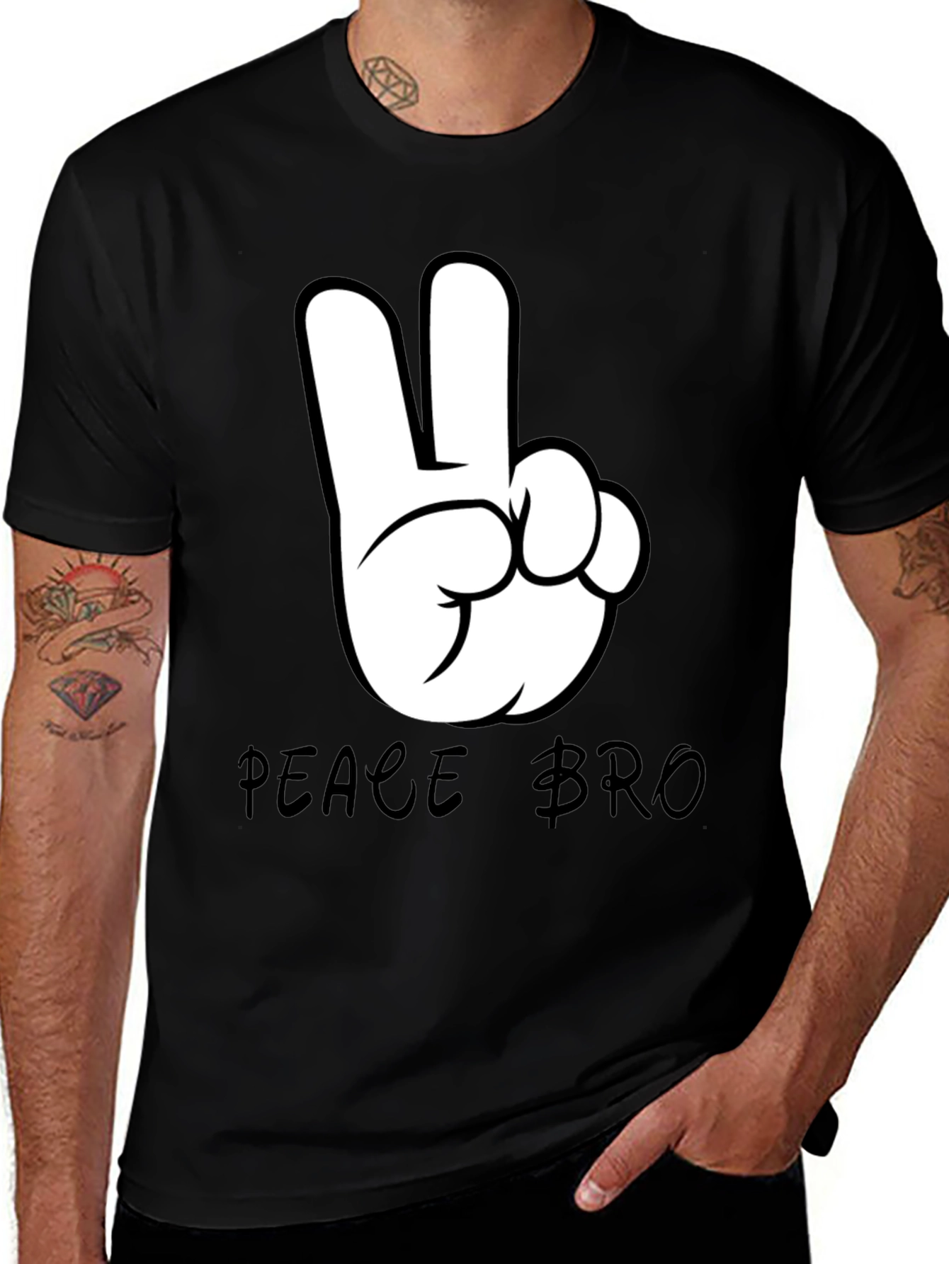 Peace Bro Graphic Tee - Cool Casual Comfort