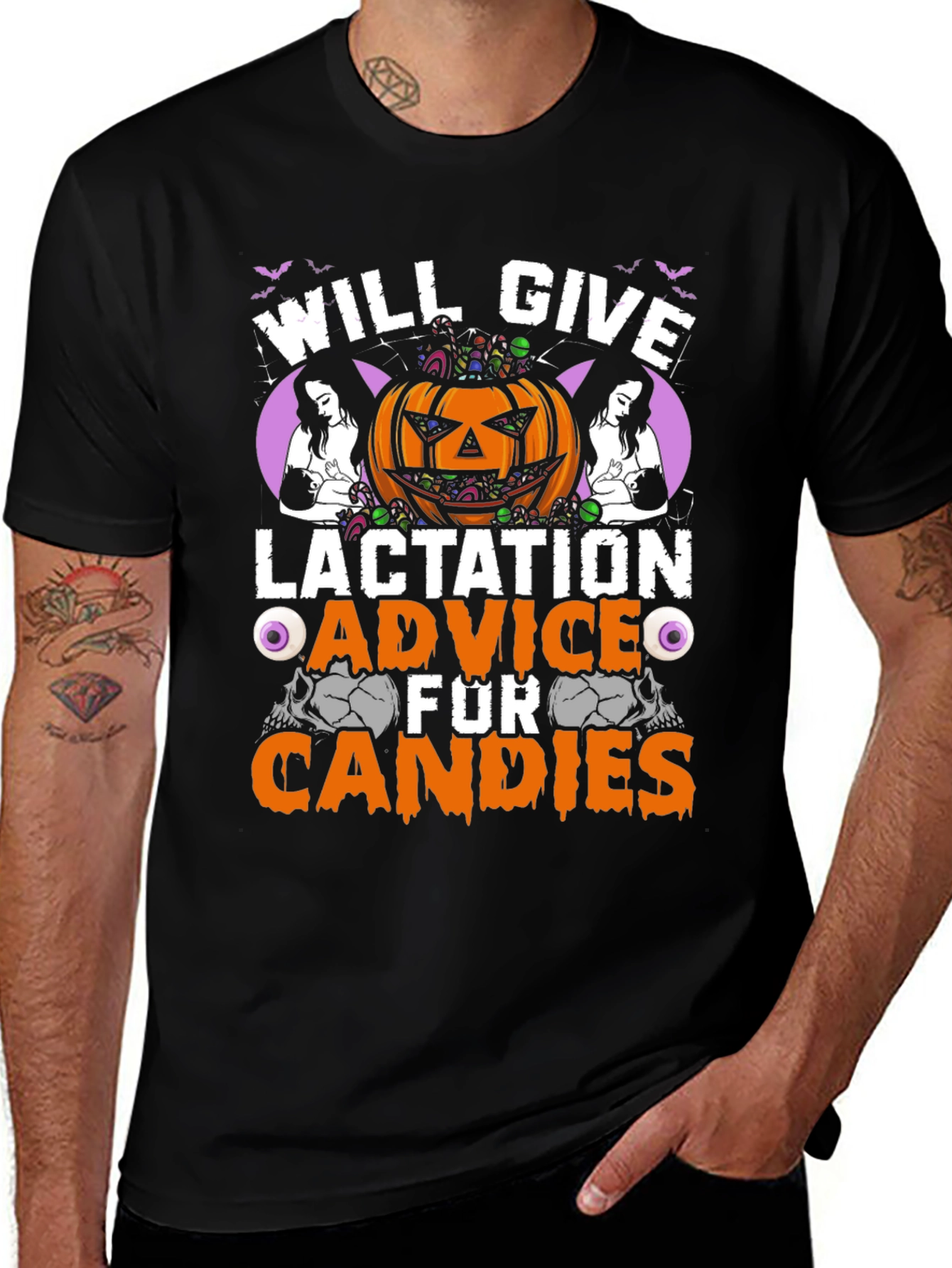 Variant 14 of Lactation Advice for Candies Halloween T-Shirt