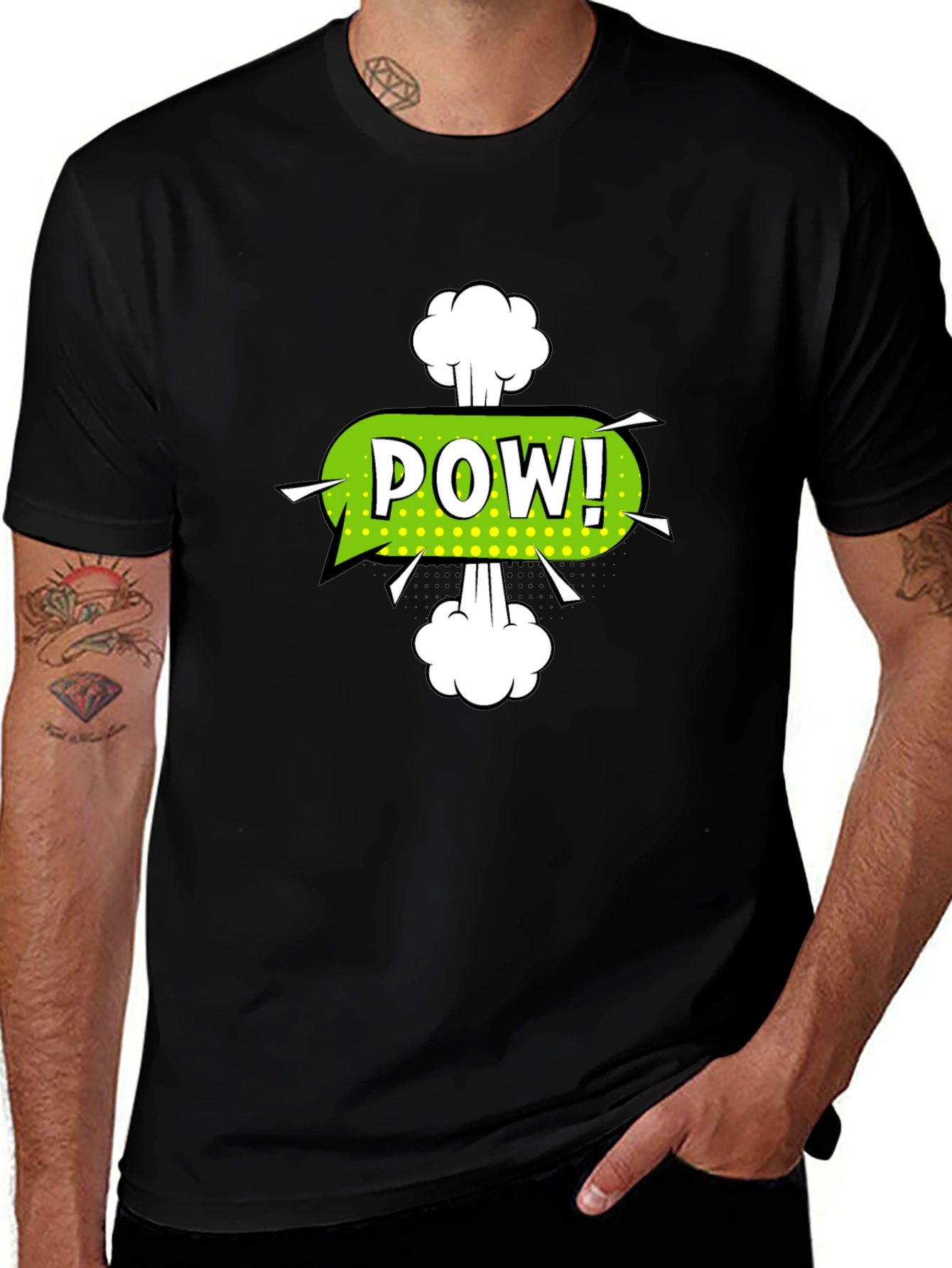 POW! Comic Pop Art Black T-Shirt