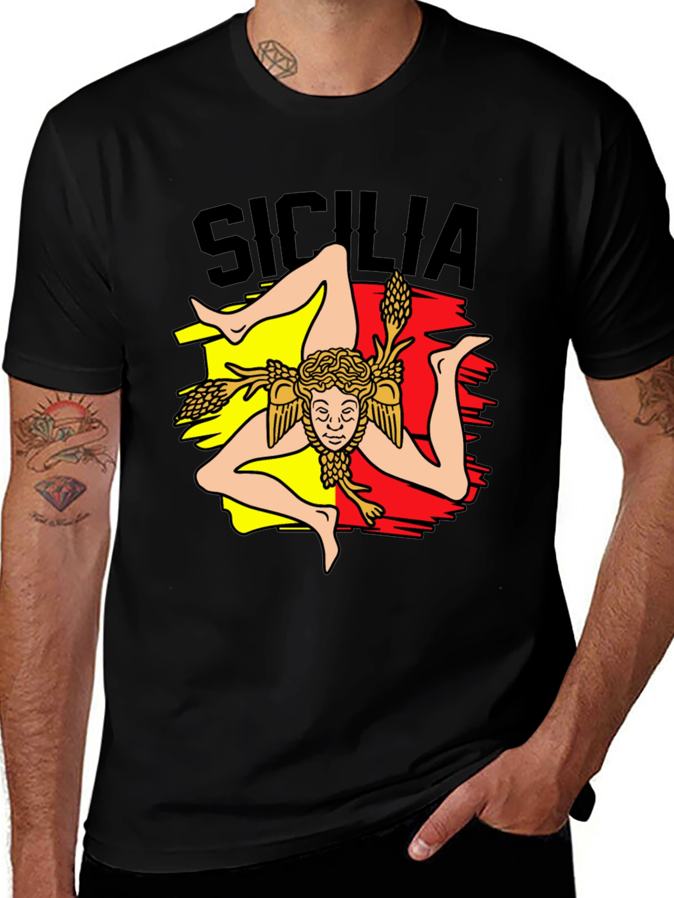 Sicilia Trinacria T-Shirt - Italy Sicilian Symbol Tee