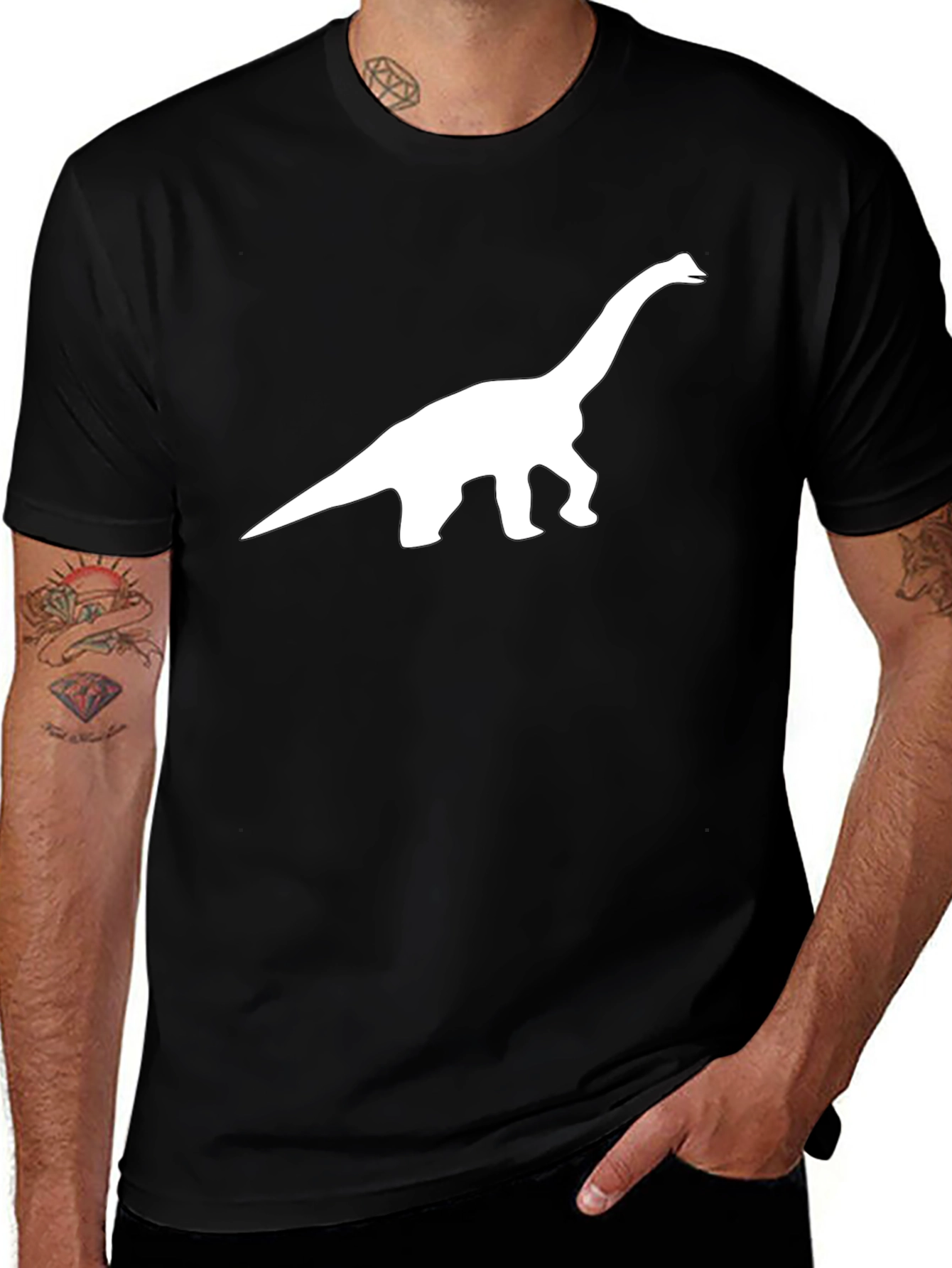 Variant 12 of Dino Silhouette Tee - Classic Black