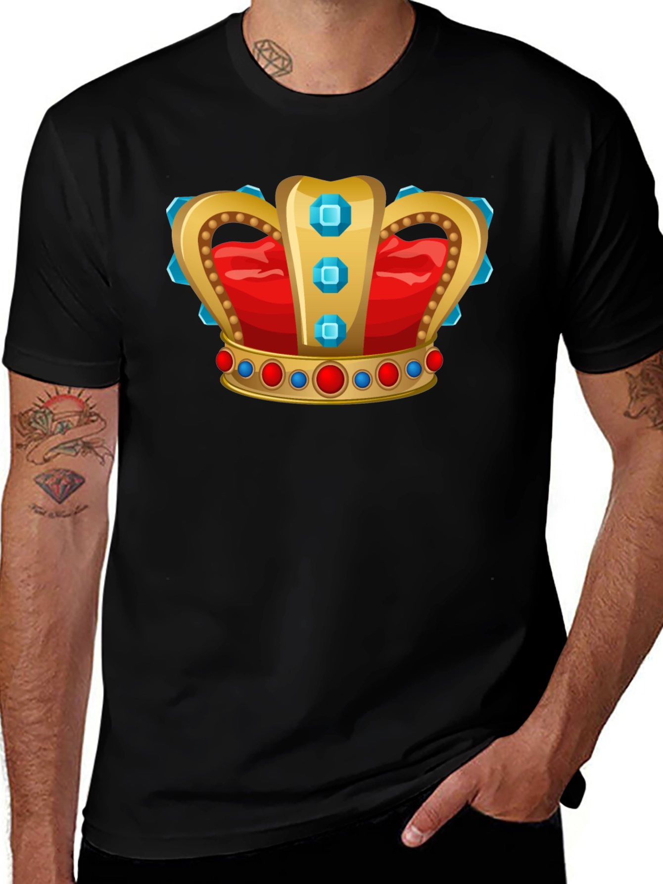 Variant 25 of Crown Graphic Tee - Royal Style