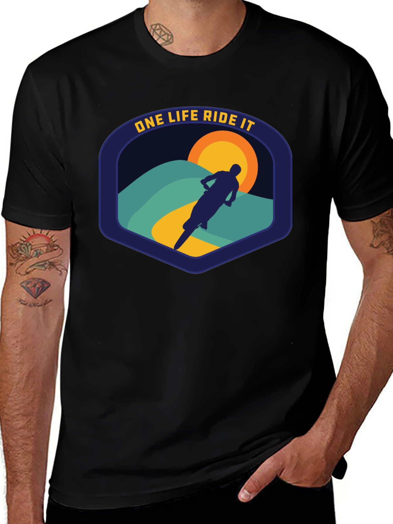 Variant 20 of One Life Ride It Mountain Biking T-Shirt