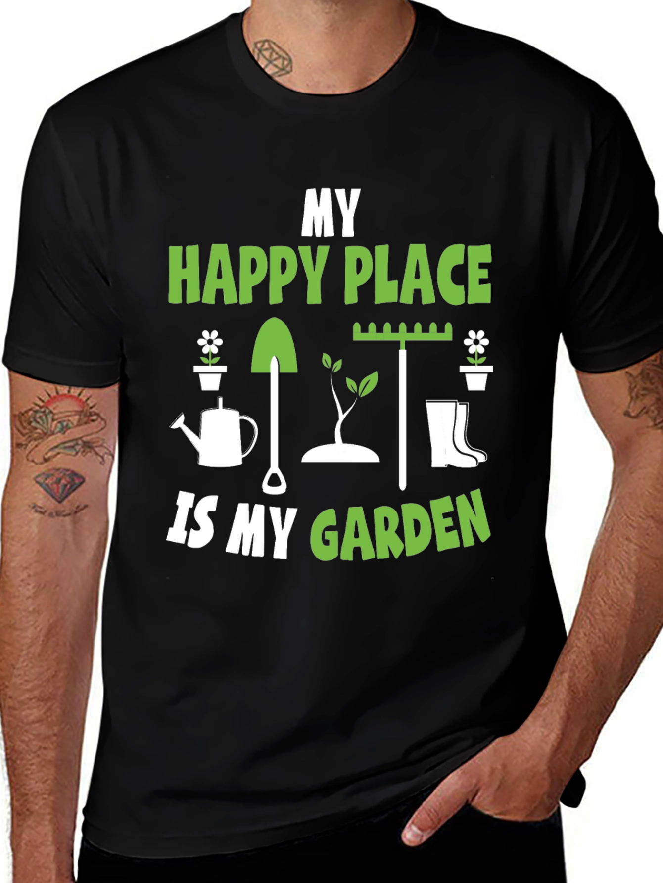 Variant 5 of My Happy Place Is My Garden Graphic T-Shirt