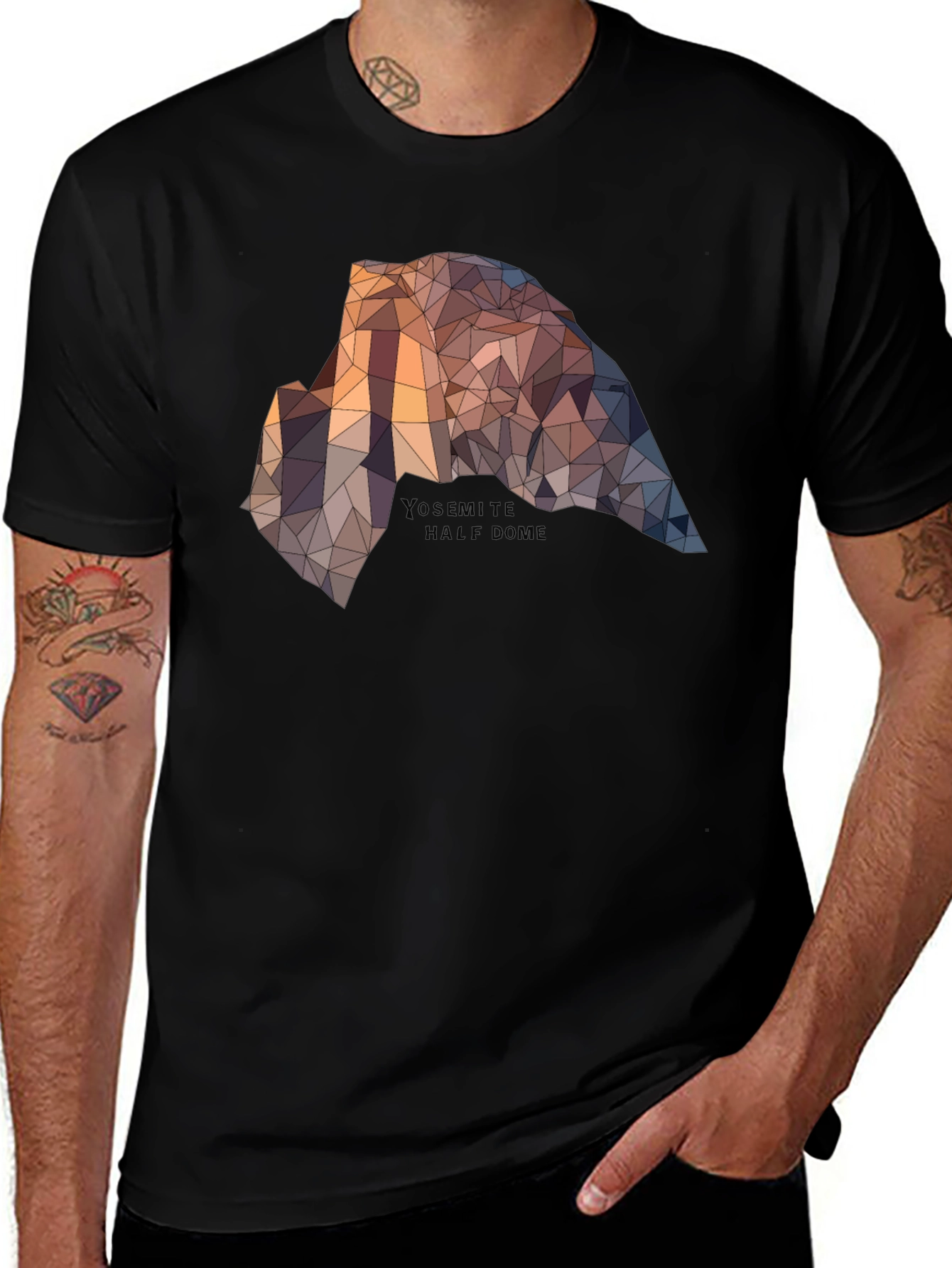 Variant 18 of Yosemite Half Dome Graphic Tee - Geometric Design