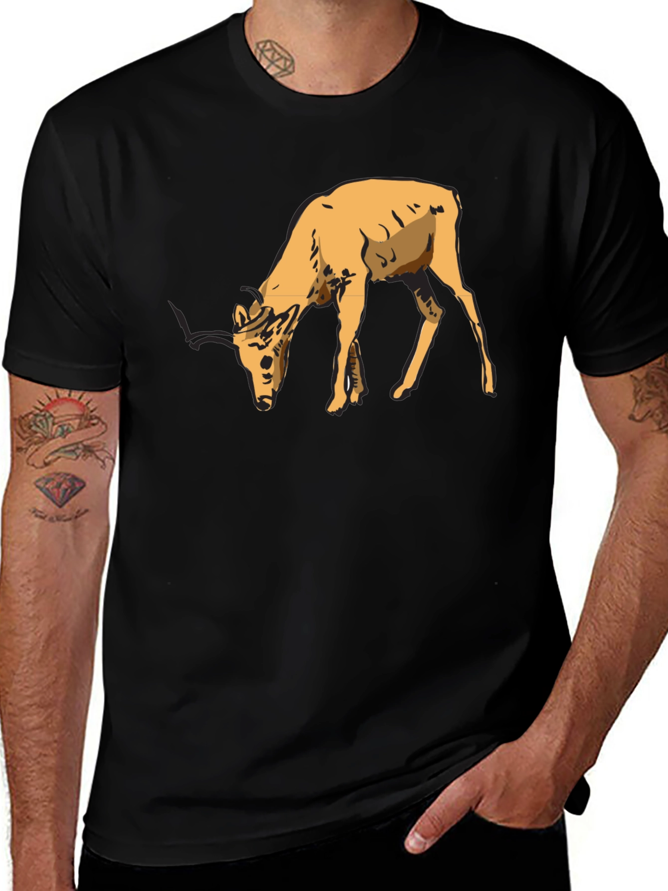 Variant 7 of Antelope Graphic Tee - Black