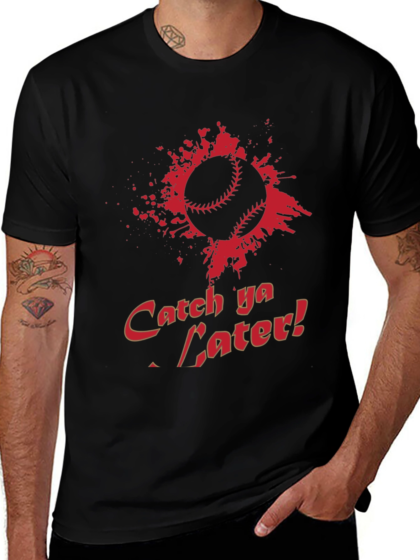 Variant 17 of Catch Ya Later Baseball Graphic Tee