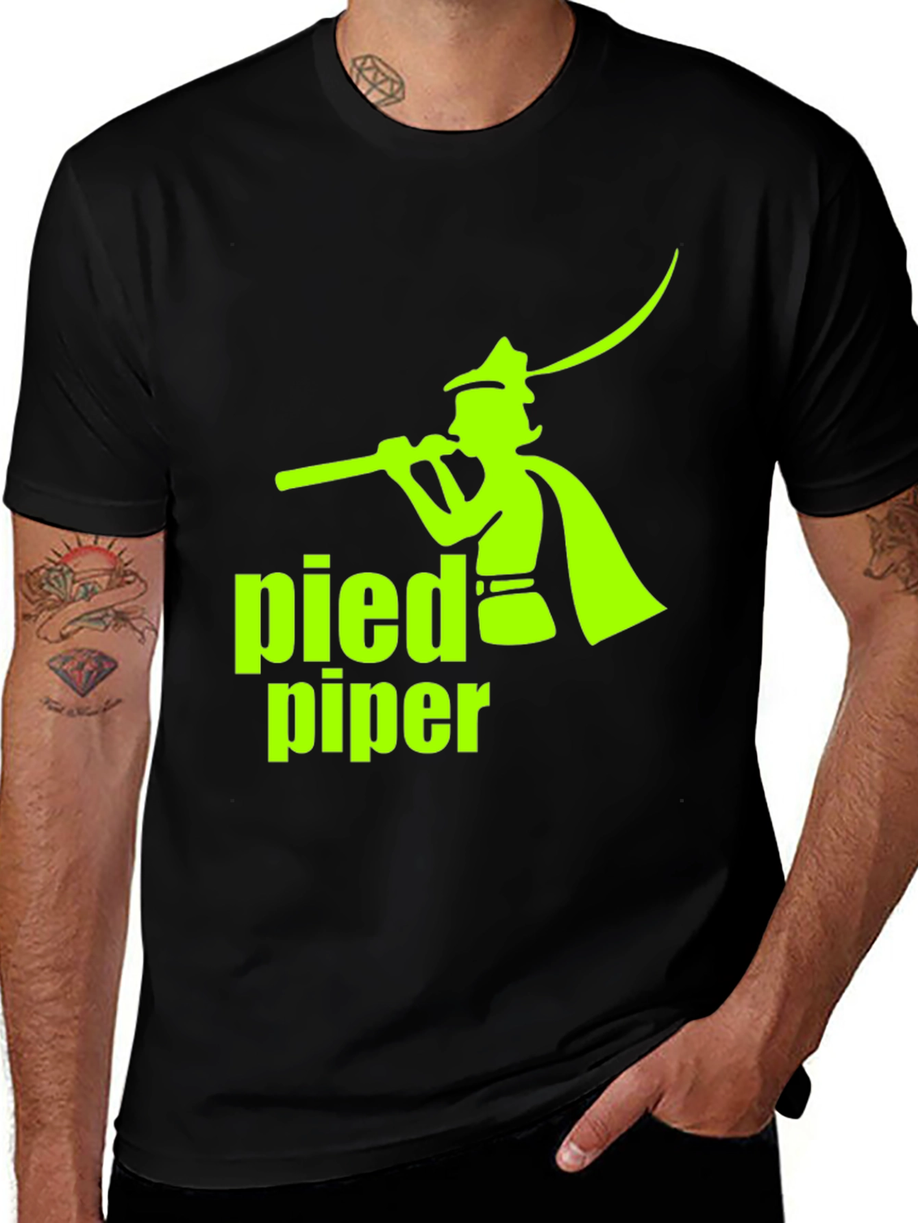 Pied Piper Graphic T-Shirt - Classic Black Tee